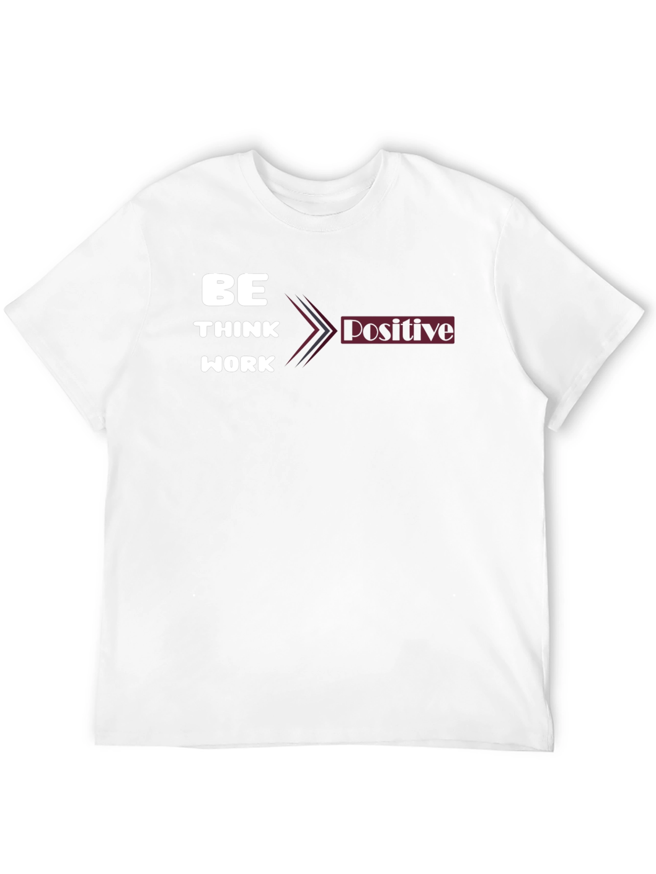 Be Think Work Positive Graphic Tee - Black