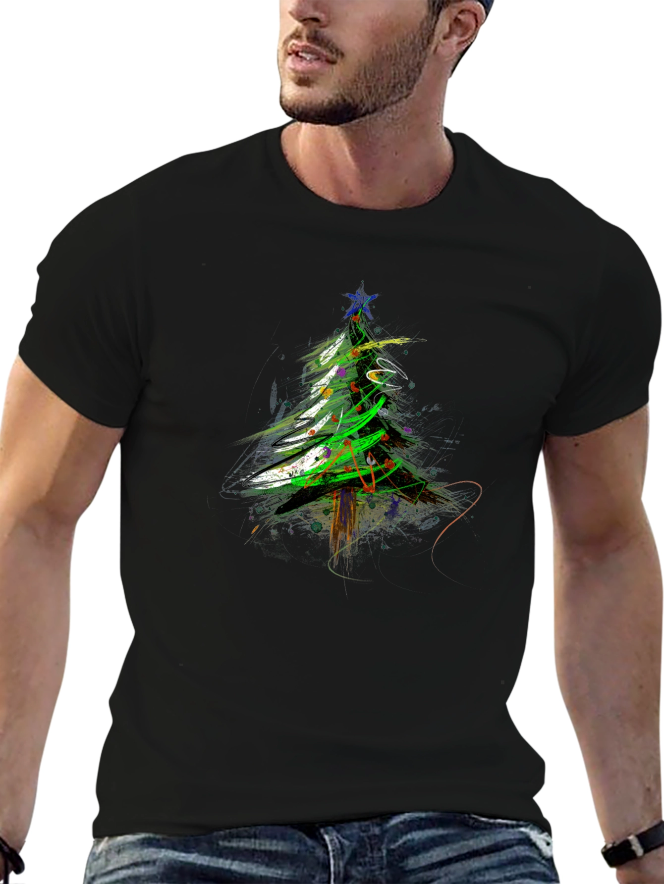 Christmas Tree Graphic Tee - Holiday Style