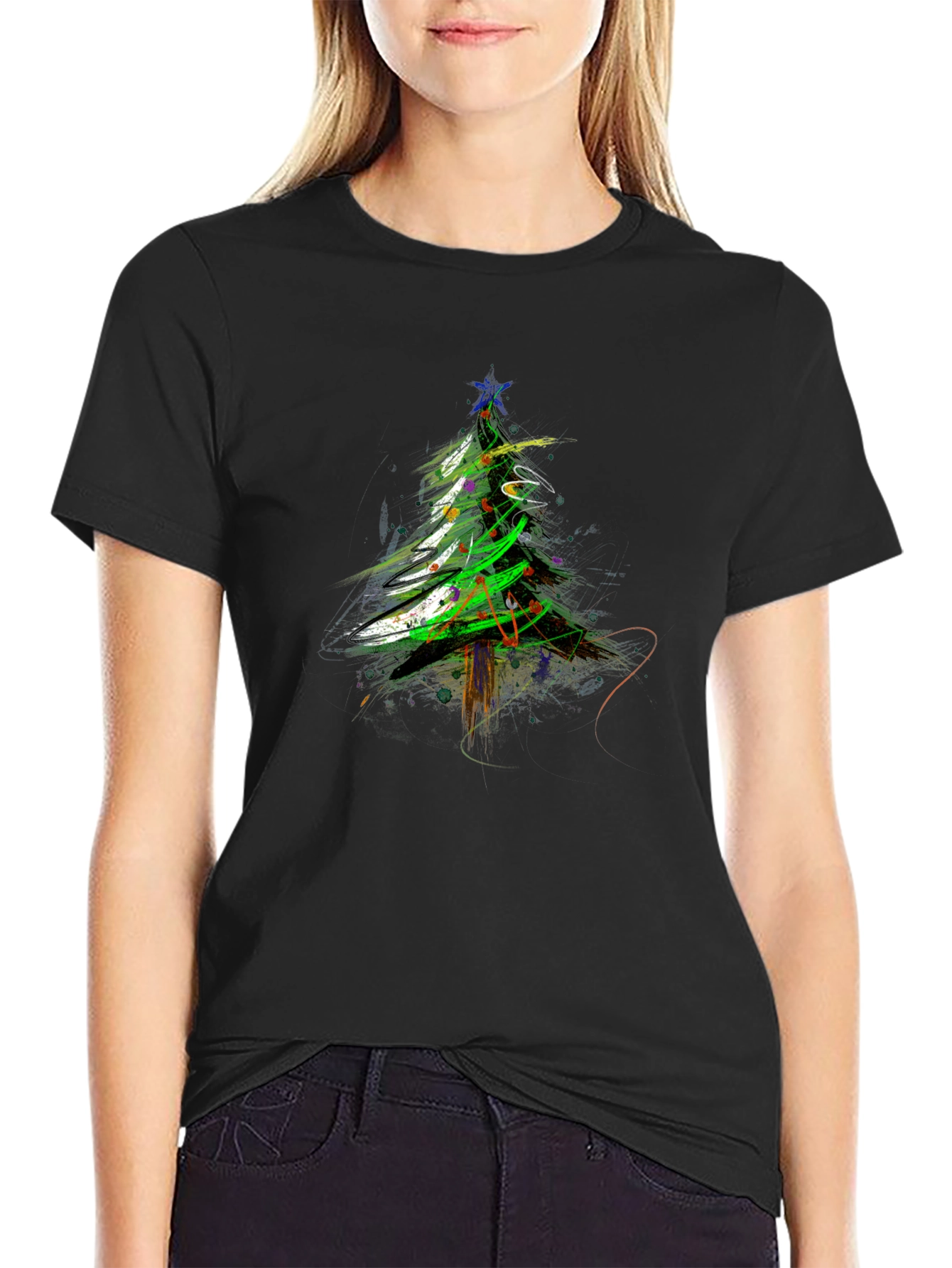 Christmas Tree Graphic Tee - Holiday Style