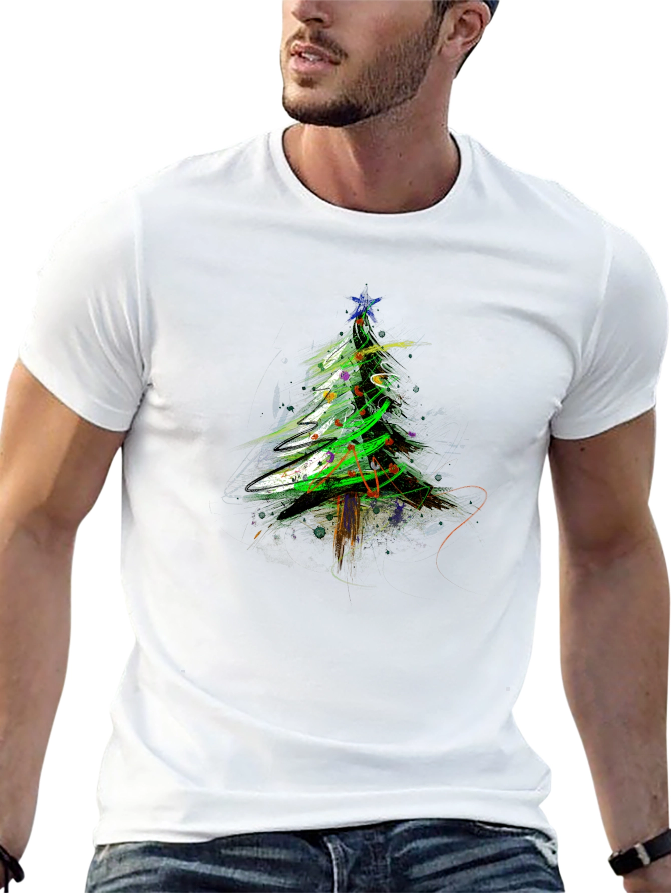 Christmas Tree Graphic Tee - Holiday Style