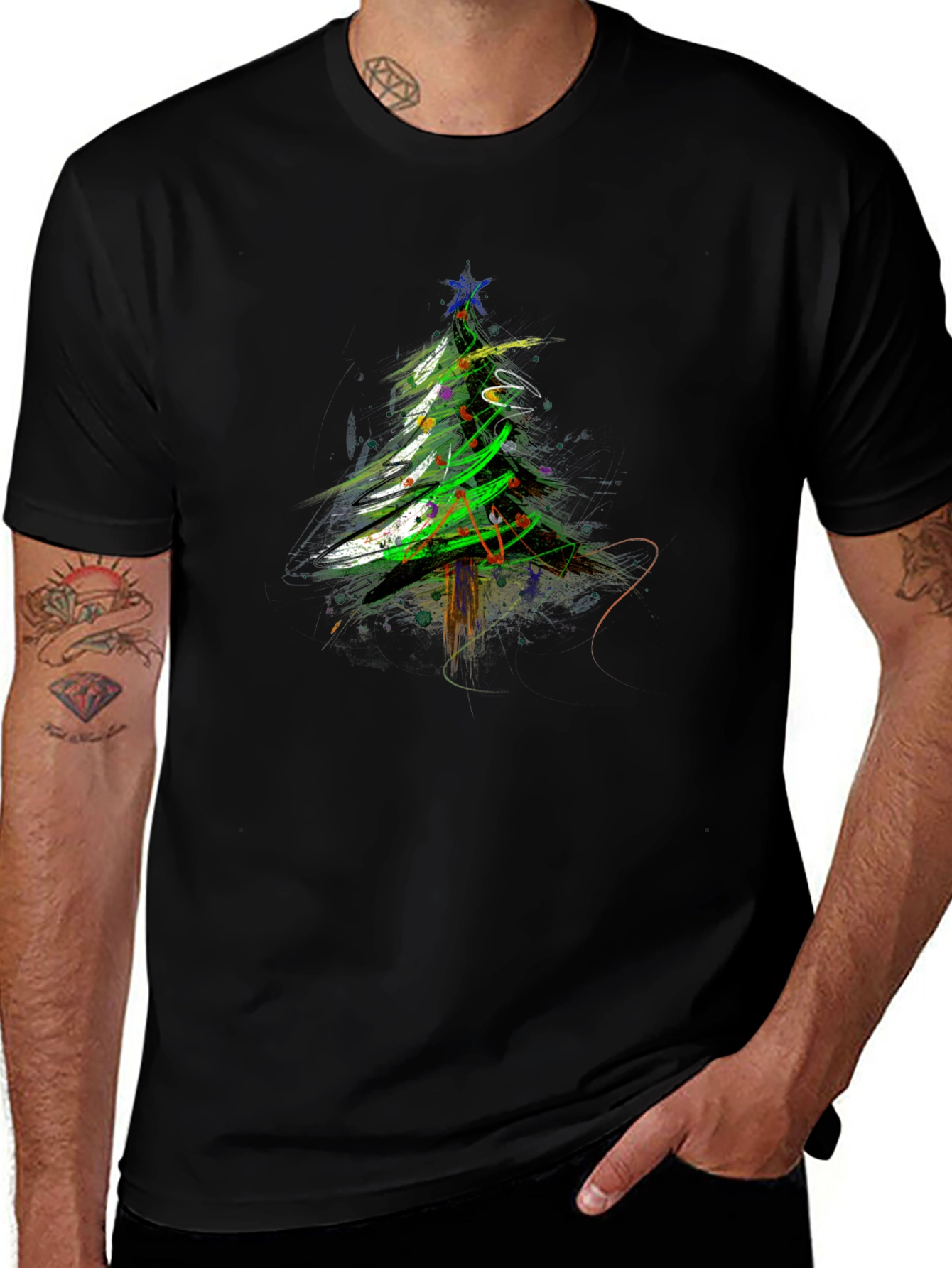 Christmas Tree Graphic Tee - Holiday Style