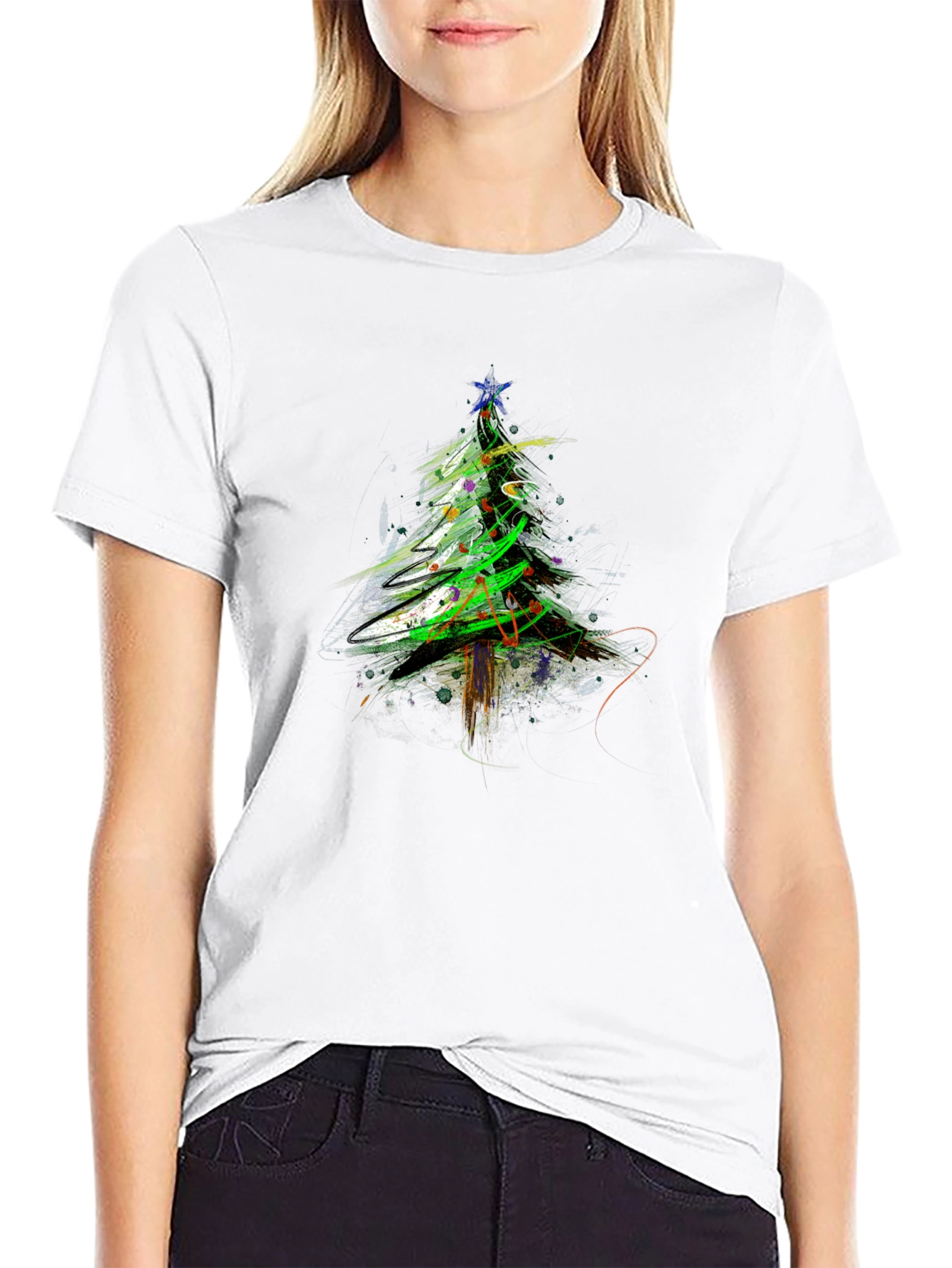 Christmas Tree Graphic Tee - Holiday Style