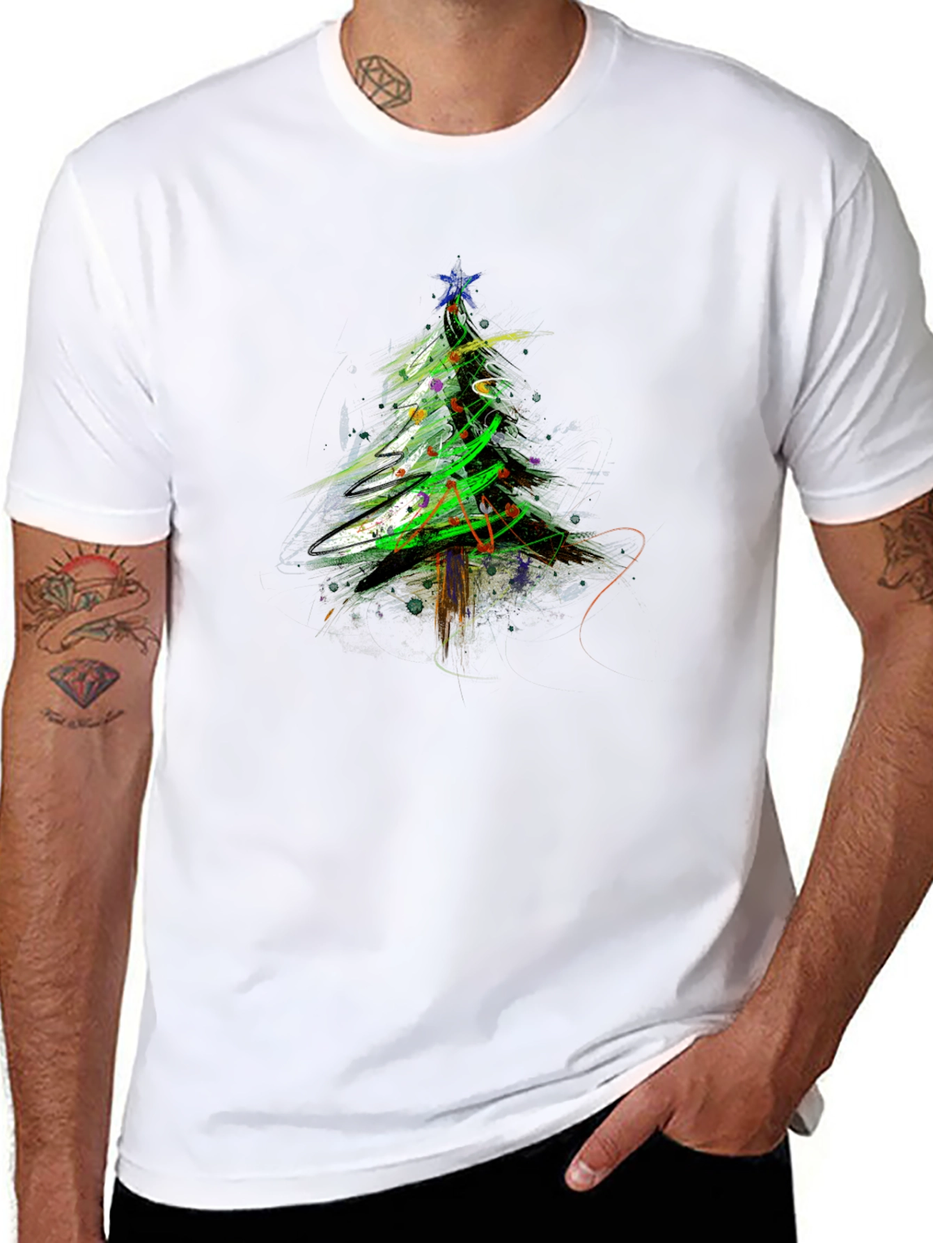 Christmas Tree Graphic Tee - Holiday Style