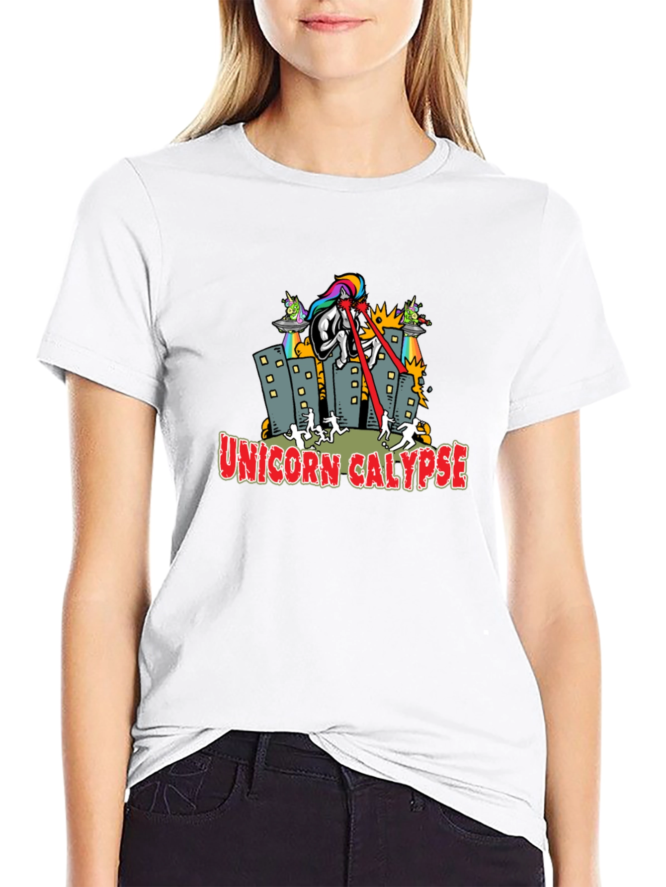 Unicorn Calypse Black Graphic Tee