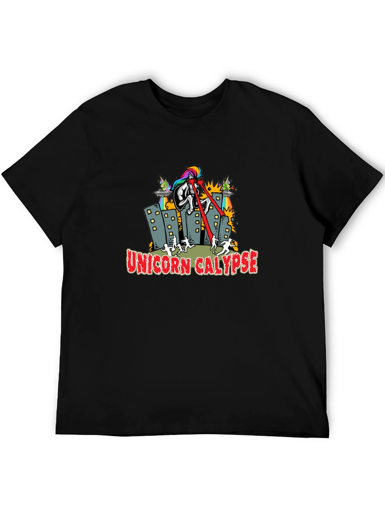 Unicorn Calypse Black Graphic Tee