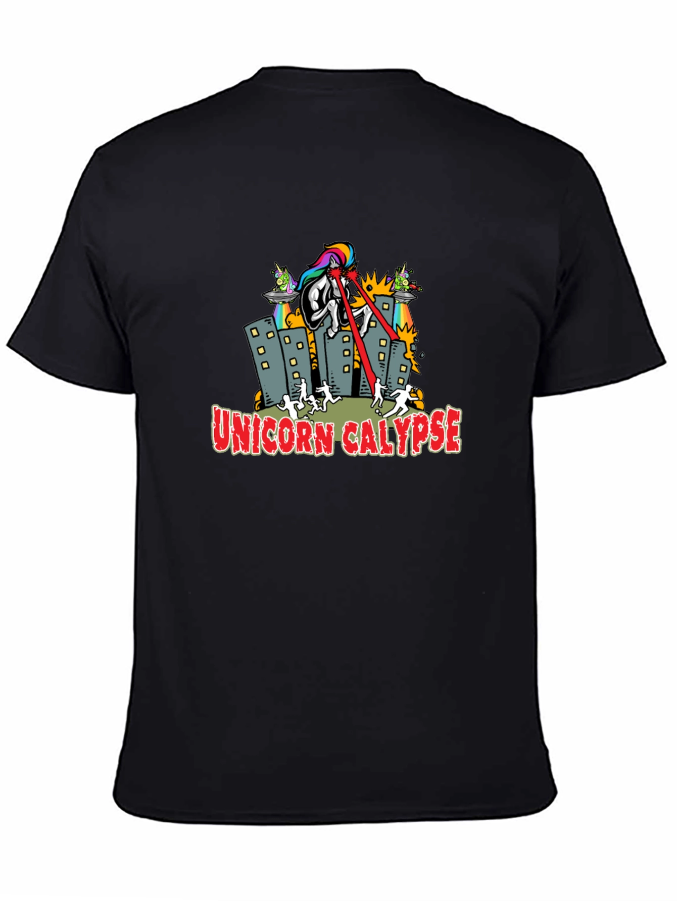 Unicorn Calypse Black Graphic Tee