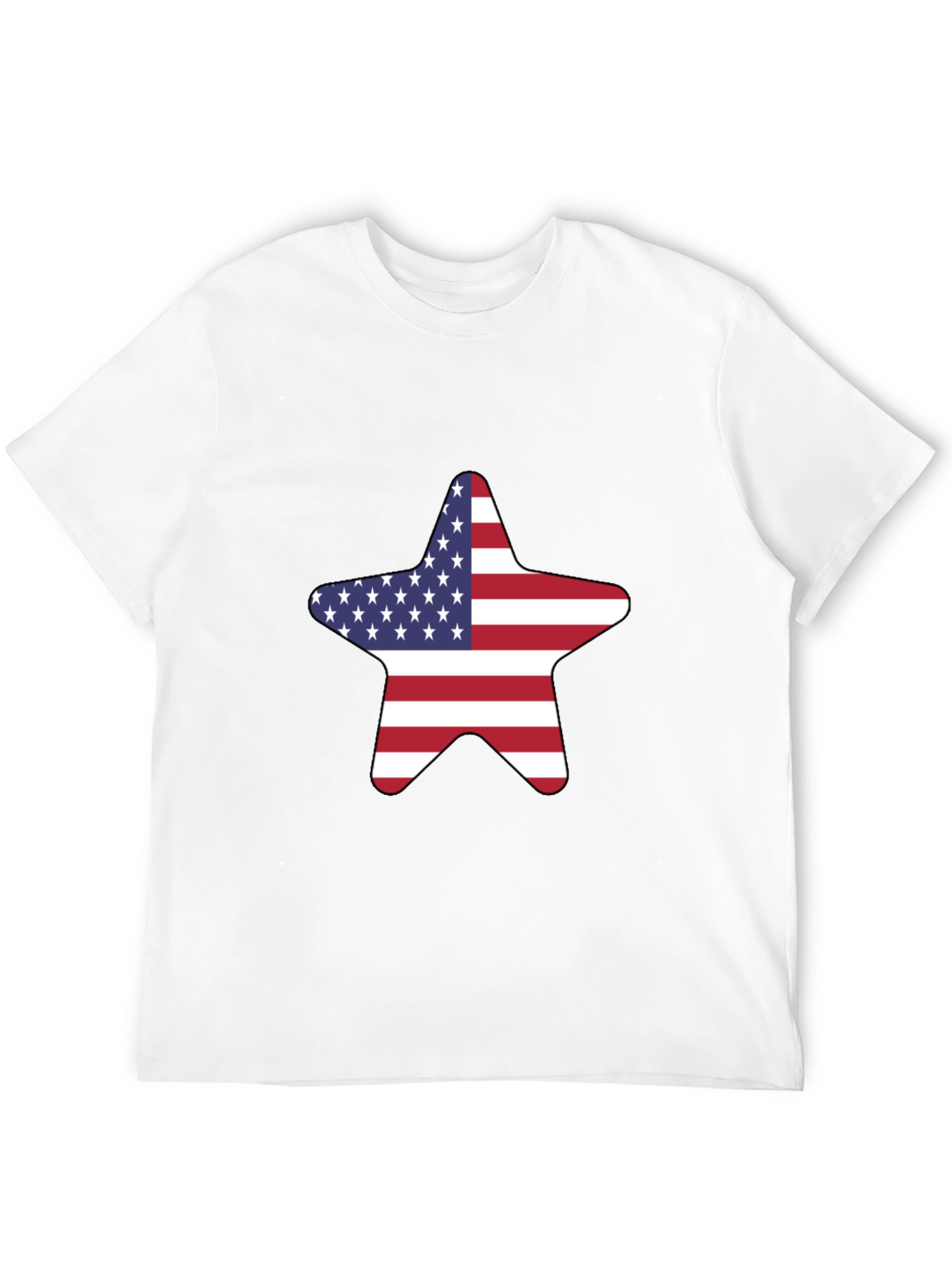 American Flag Star Black T-Shirt