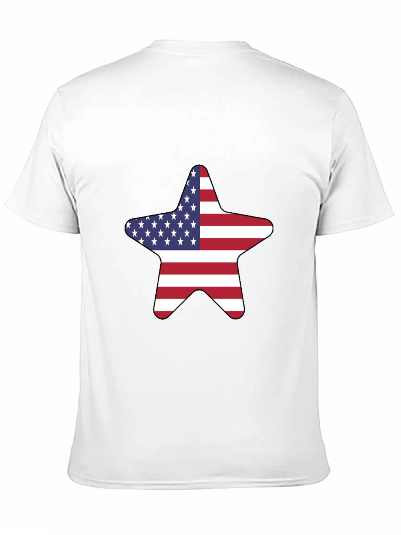 American Flag Star Black T-Shirt