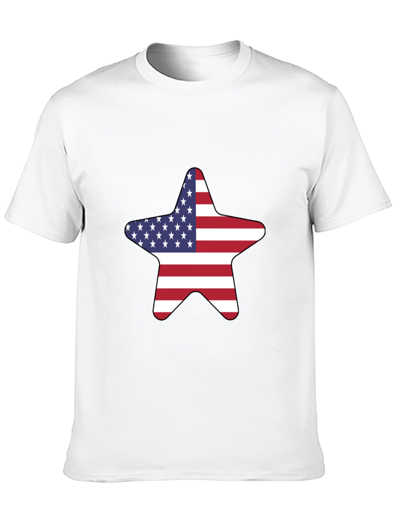 American Flag Star Black T-Shirt