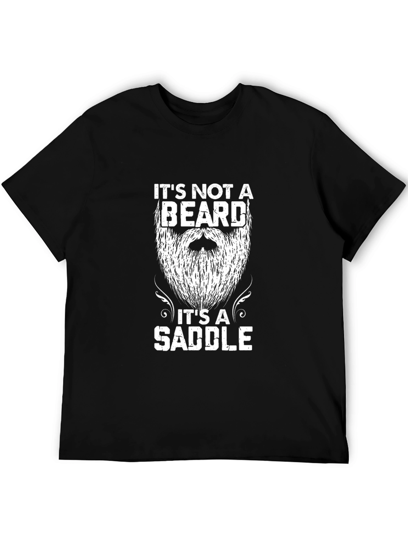 Funny Beard Saddle T-Shirt - Novelty Tee