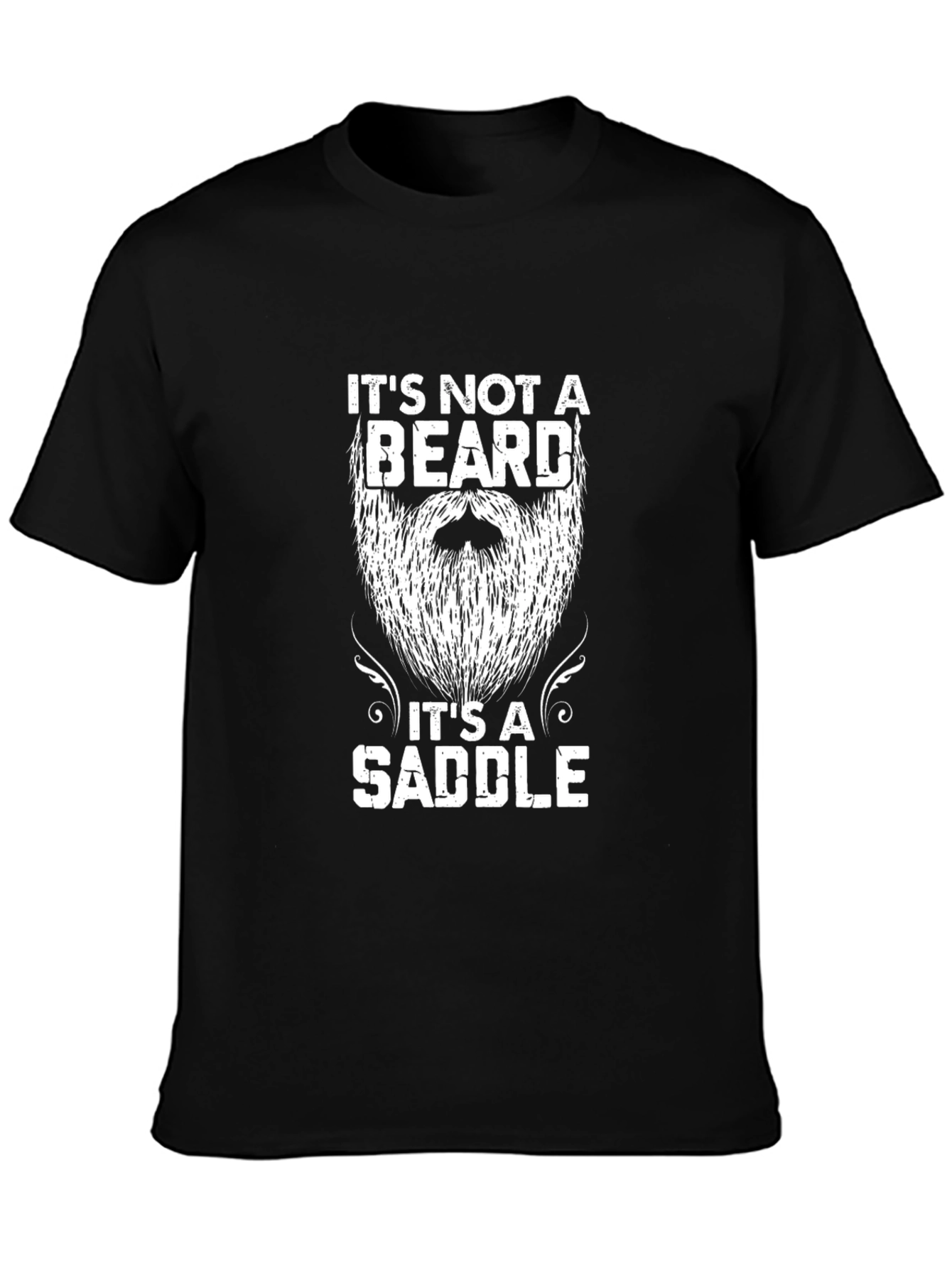 Funny Beard Saddle T-Shirt - Novelty Tee