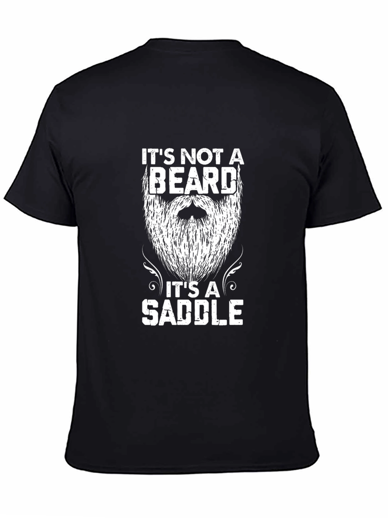 Funny Beard Saddle T-Shirt - Novelty Tee