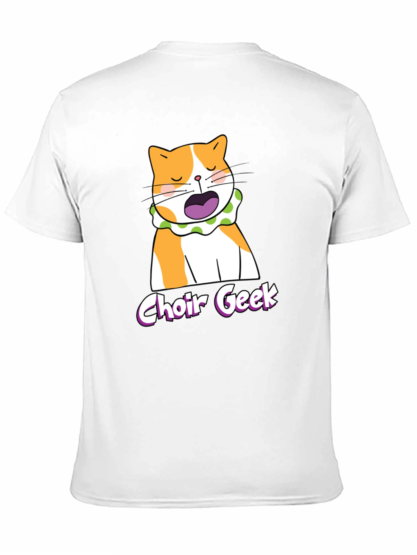 Choir Geek Cat T-Shirt - Black Funny Music Tee