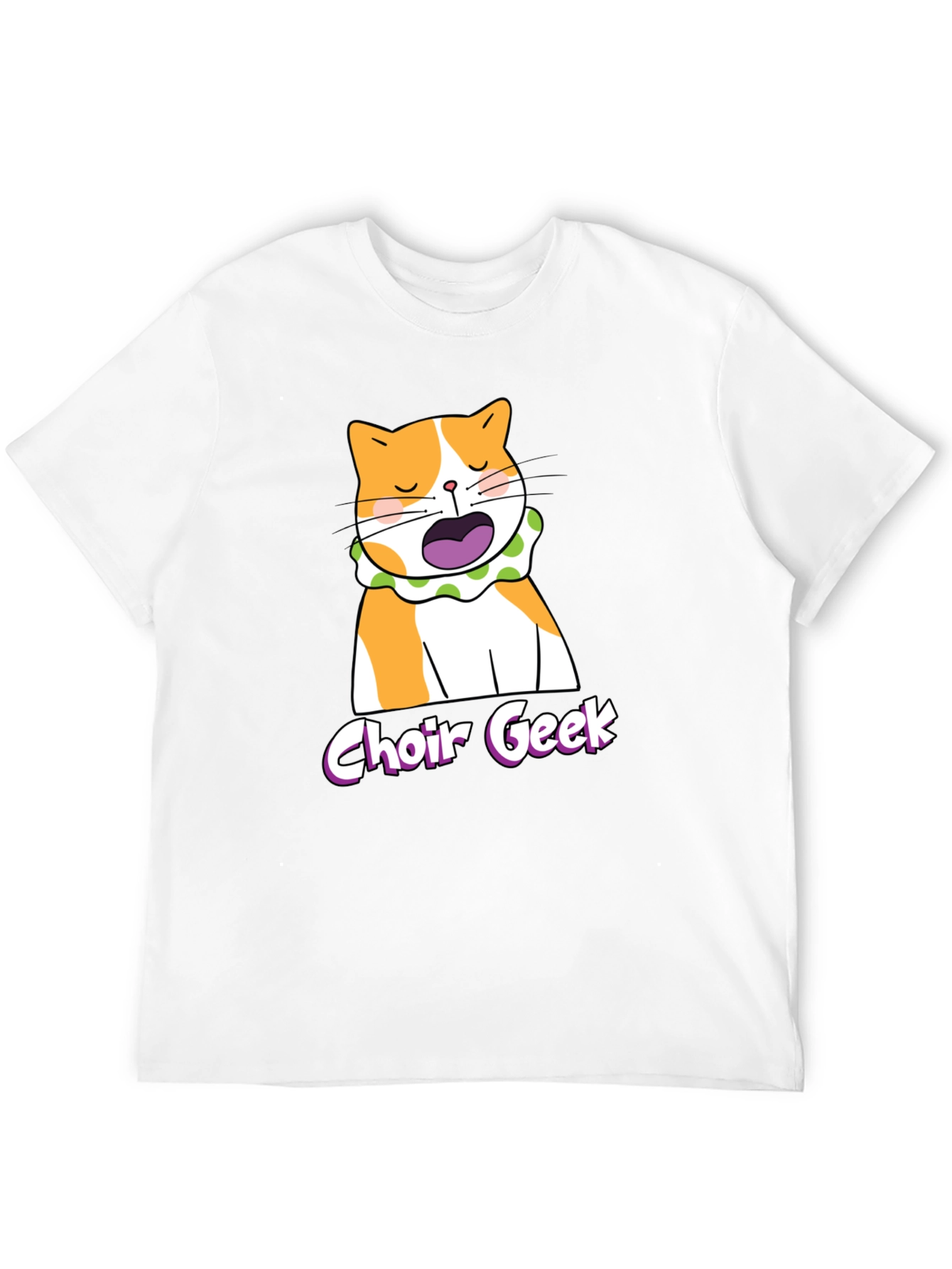 Choir Geek Cat T-Shirt - Black Funny Music Tee