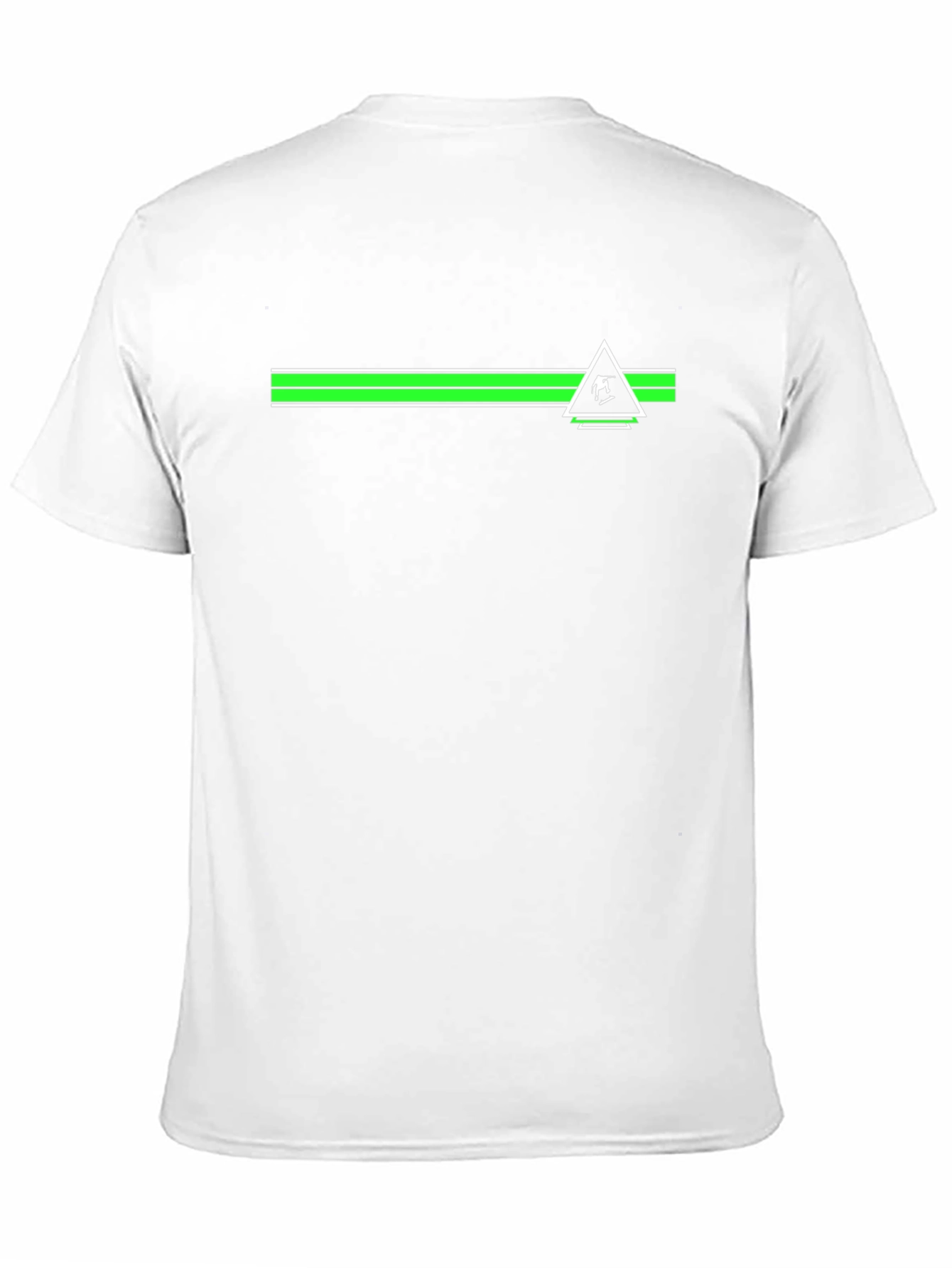 Black Tee with Green Skier Triangle Design