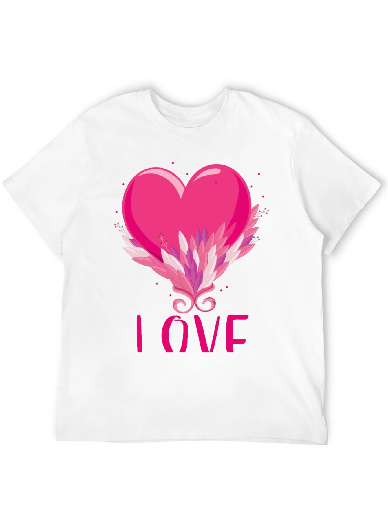 I Love Pink Heart Graphic Tee