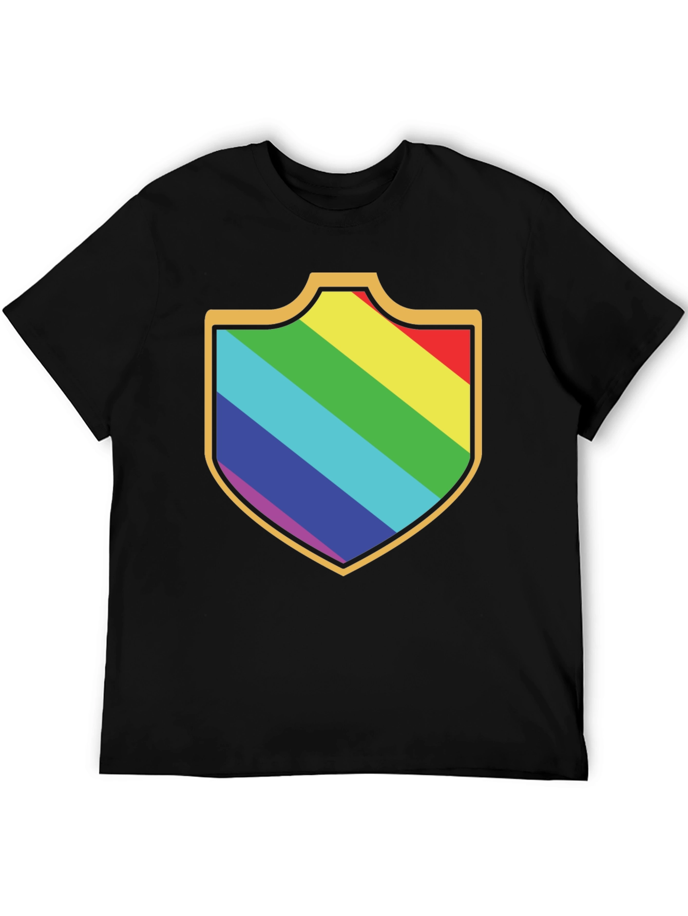 Rainbow Shield Graphic Tee - Black