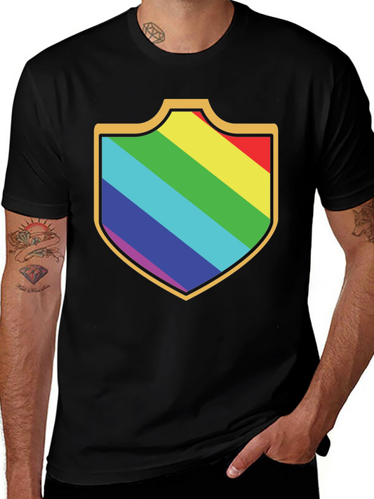 Rainbow Shield Graphic Tee - Black