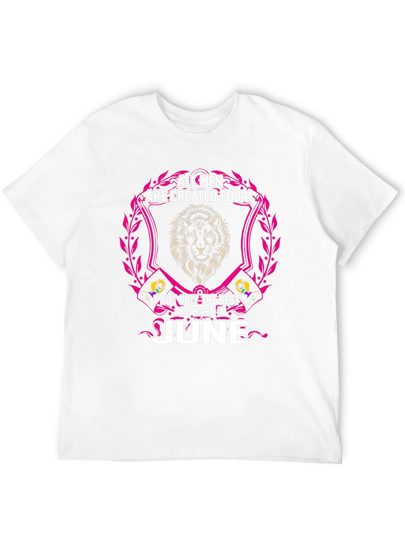 Born in June Mens T-Shirt - Lion Design