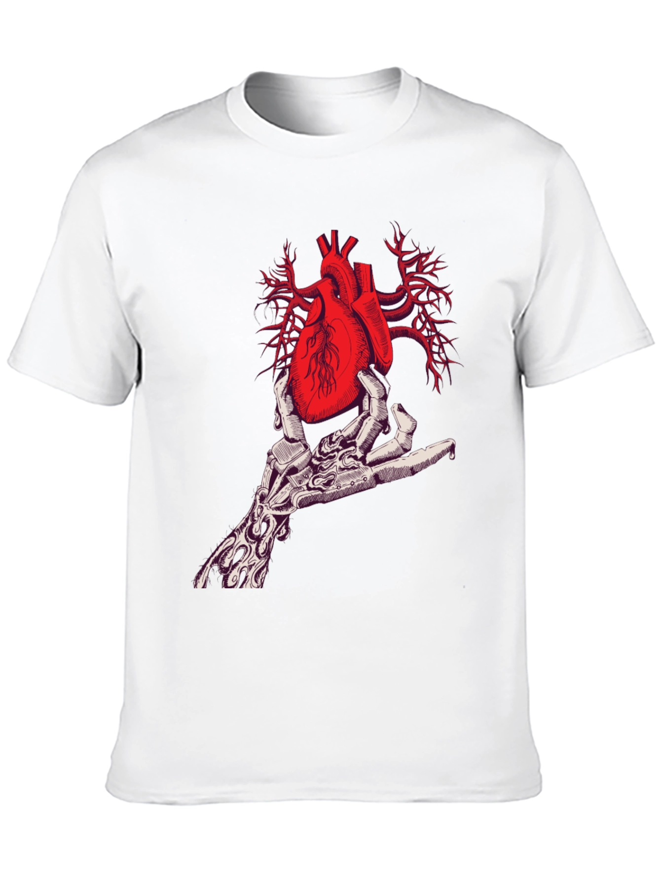 Anatomical Heart in Hand Graphic Tee - Unique Design
