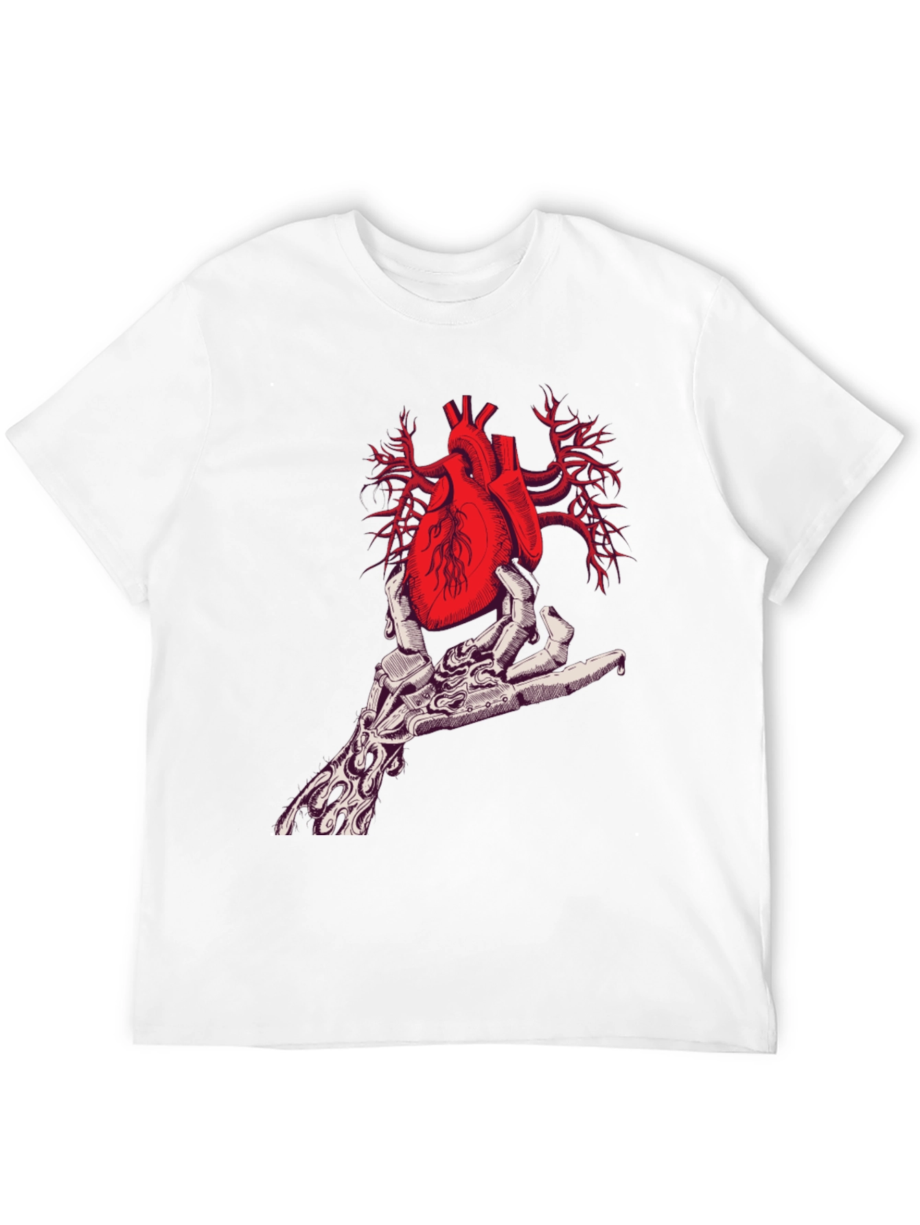 Anatomical Heart in Hand Graphic Tee - Unique Design
