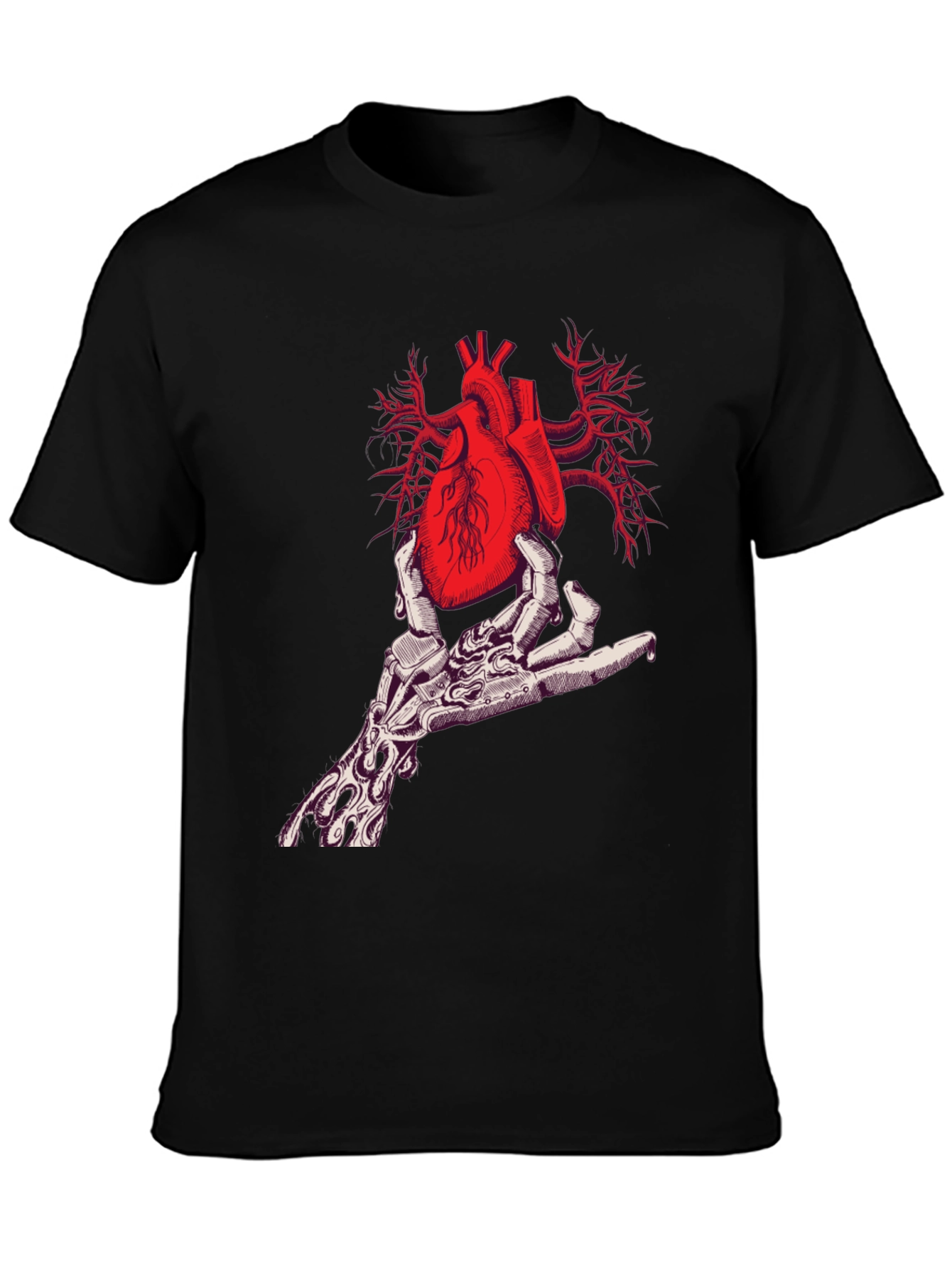 Anatomical Heart in Hand Graphic Tee - Unique Design