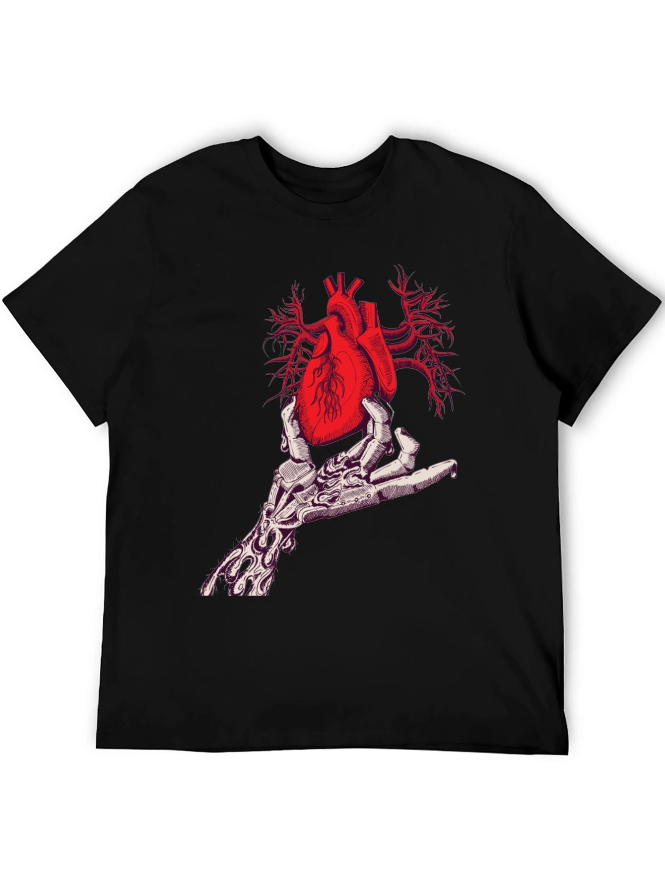 Anatomical Heart in Hand Graphic Tee - Unique Design