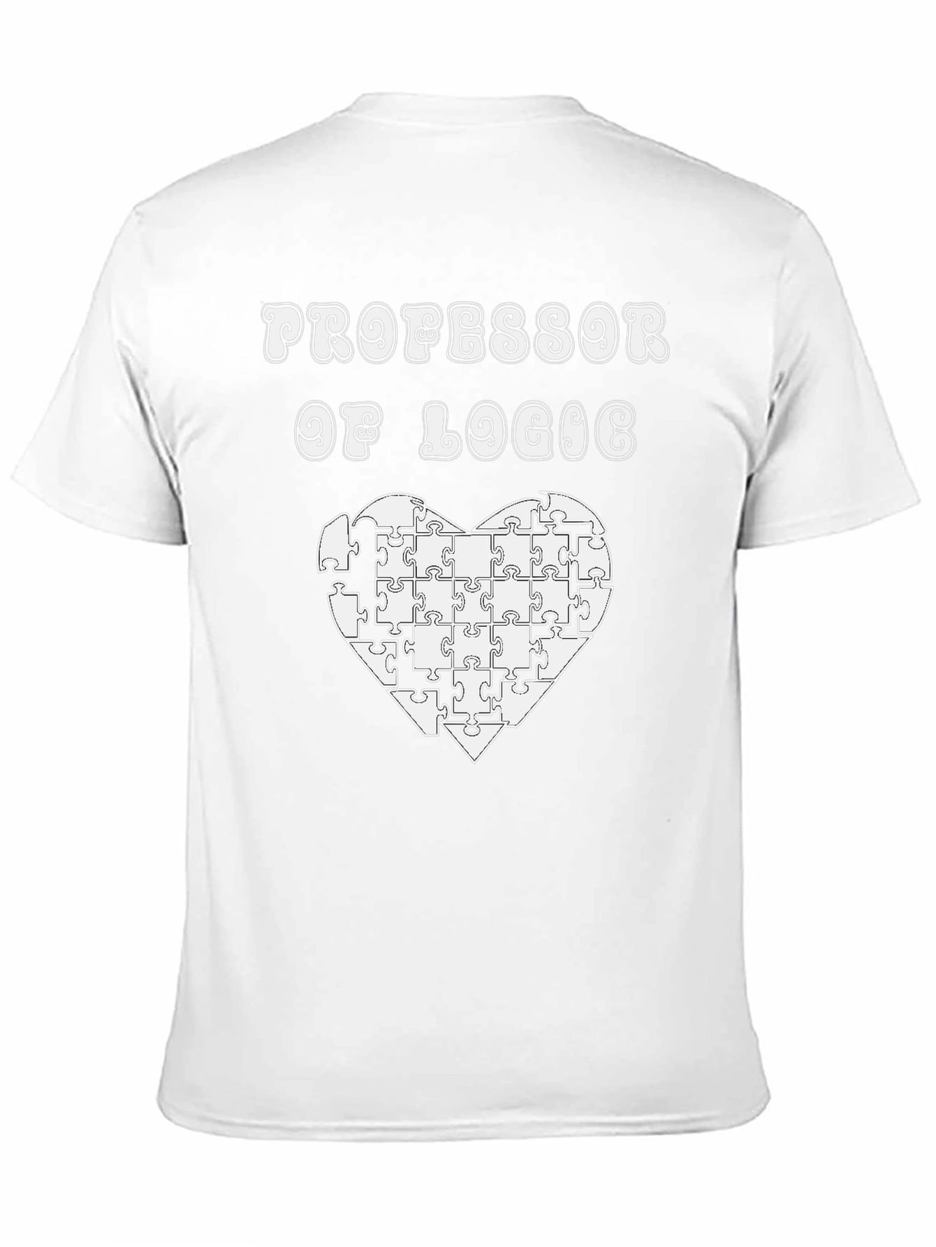Professor of Logic Puzzle Heart Graphic Tee