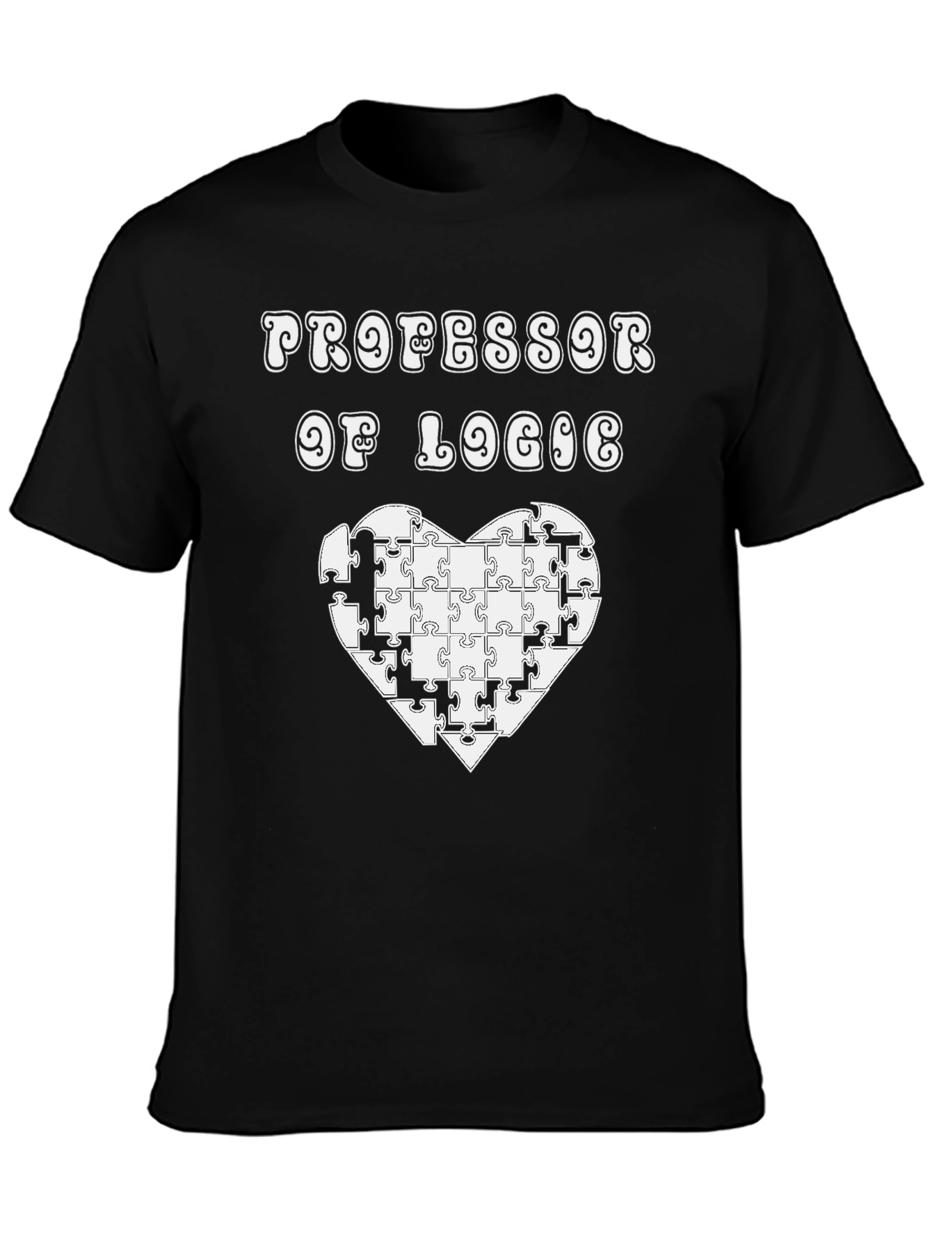 Professor of Logic Puzzle Heart Graphic Tee