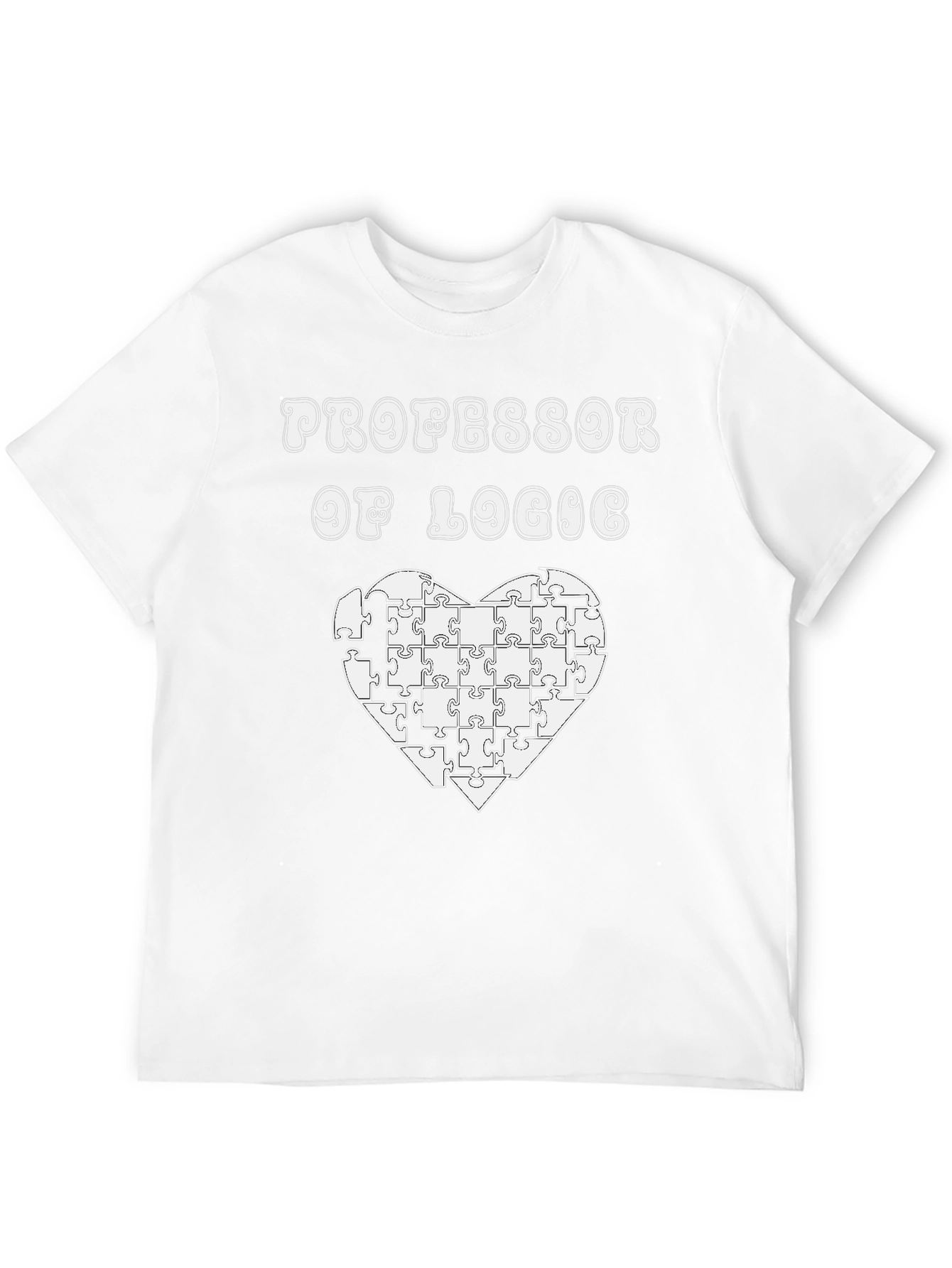 Professor of Logic Puzzle Heart Graphic Tee
