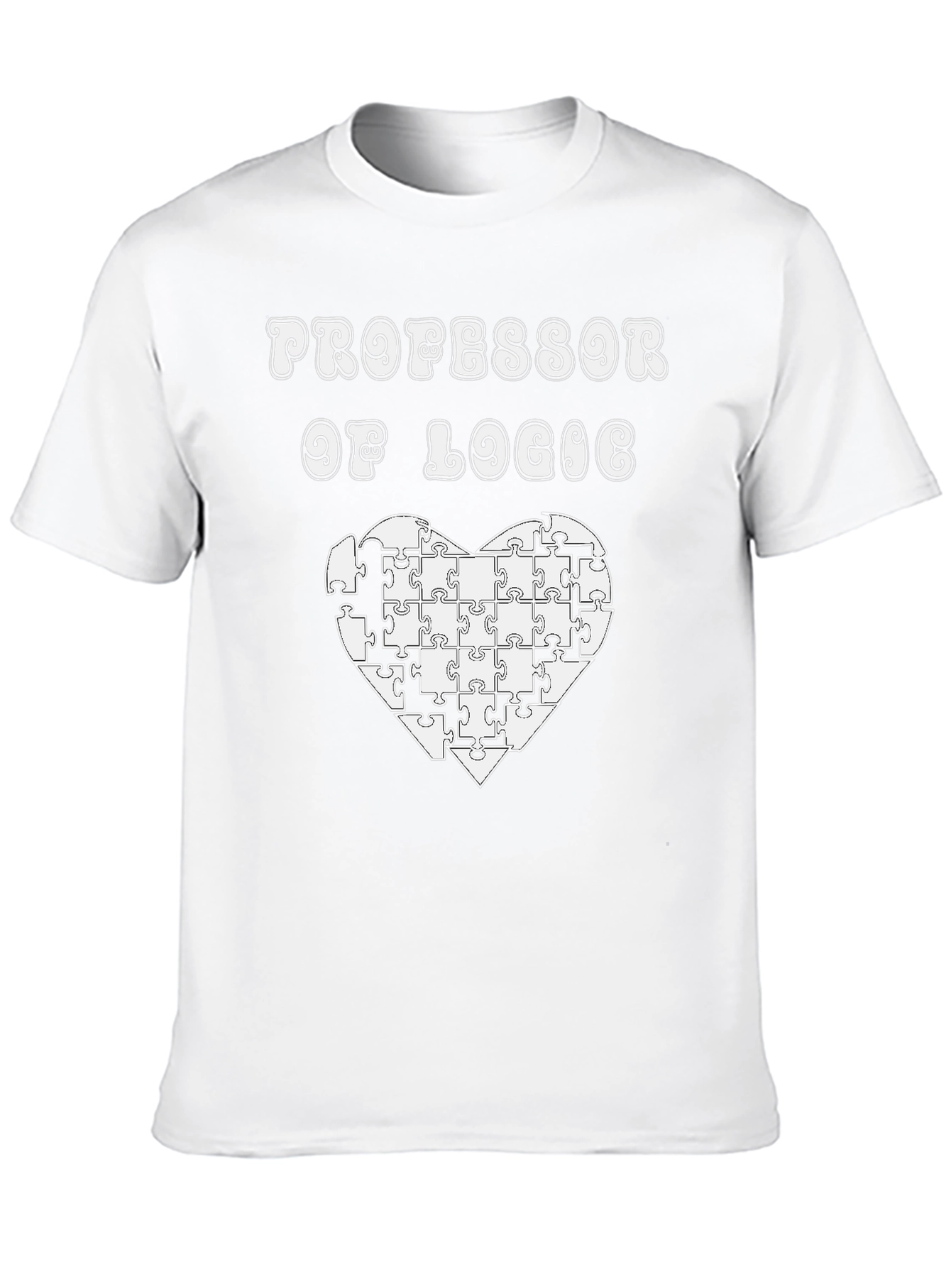 Professor of Logic Puzzle Heart Graphic Tee