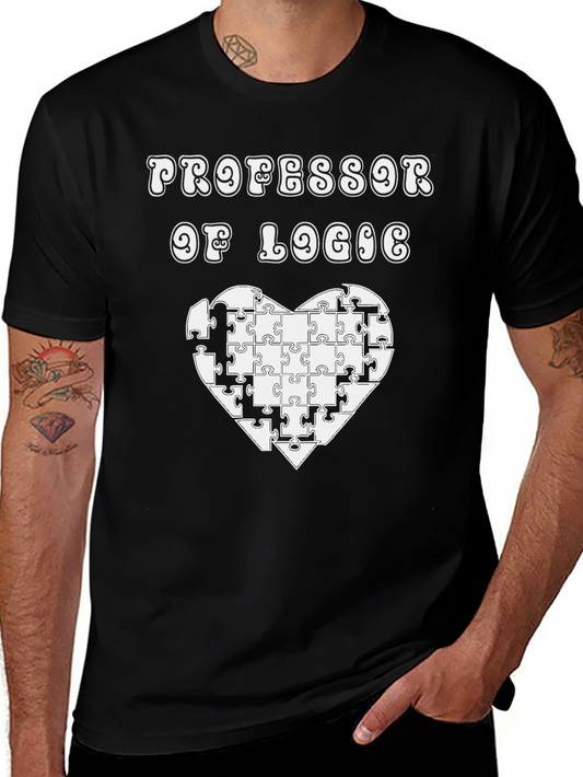 Professor of Logic Puzzle Heart Graphic Tee