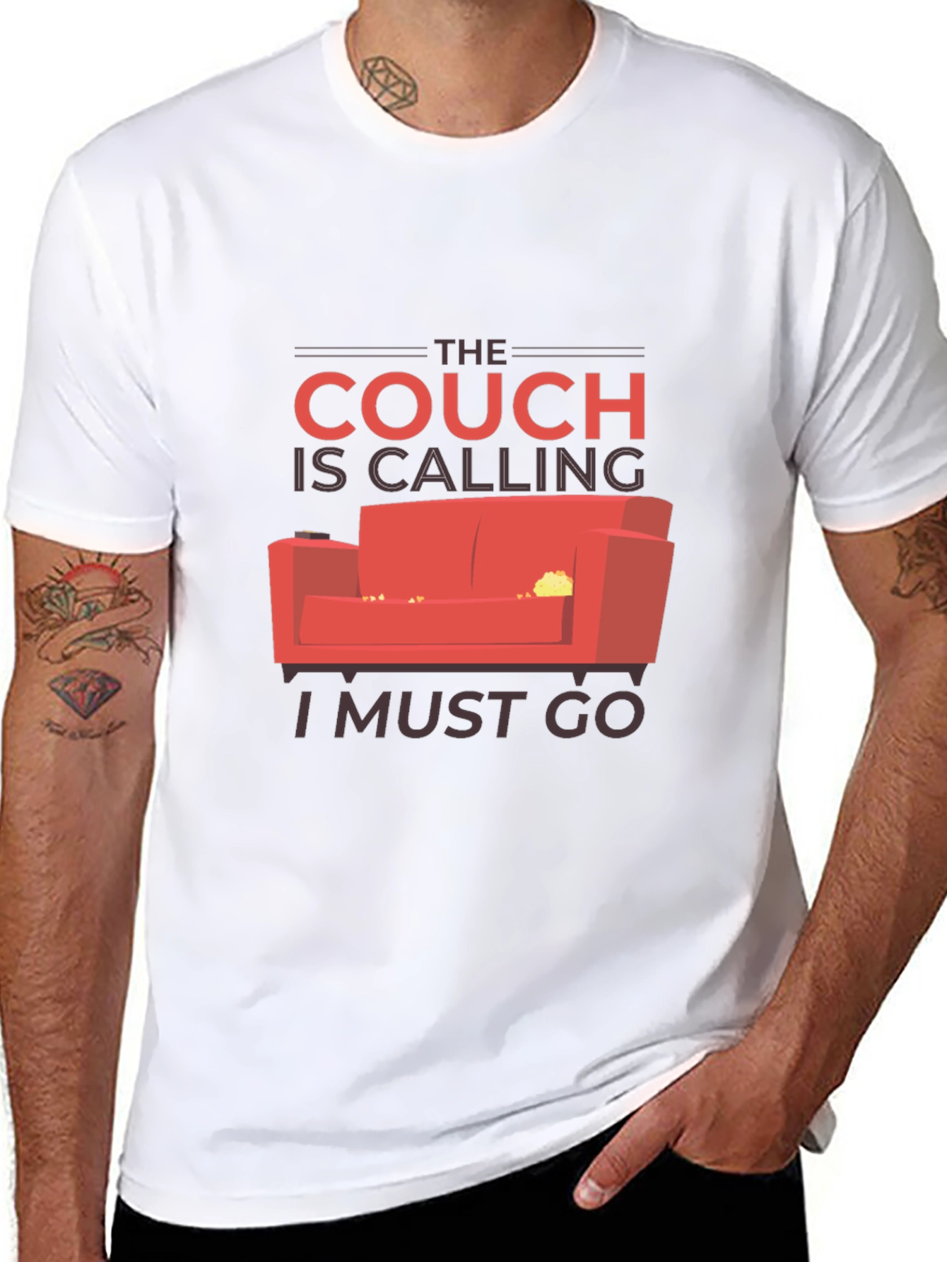 The Couch Is Calling T-Shirt - Comfy Loungewear