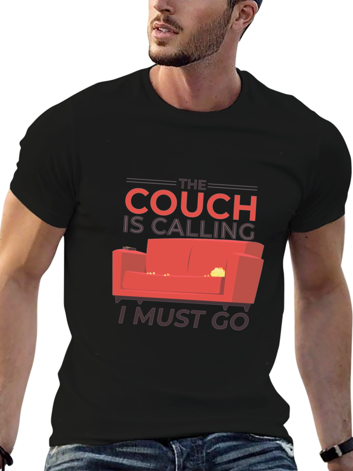 The Couch Is Calling T-Shirt - Comfy Loungewear