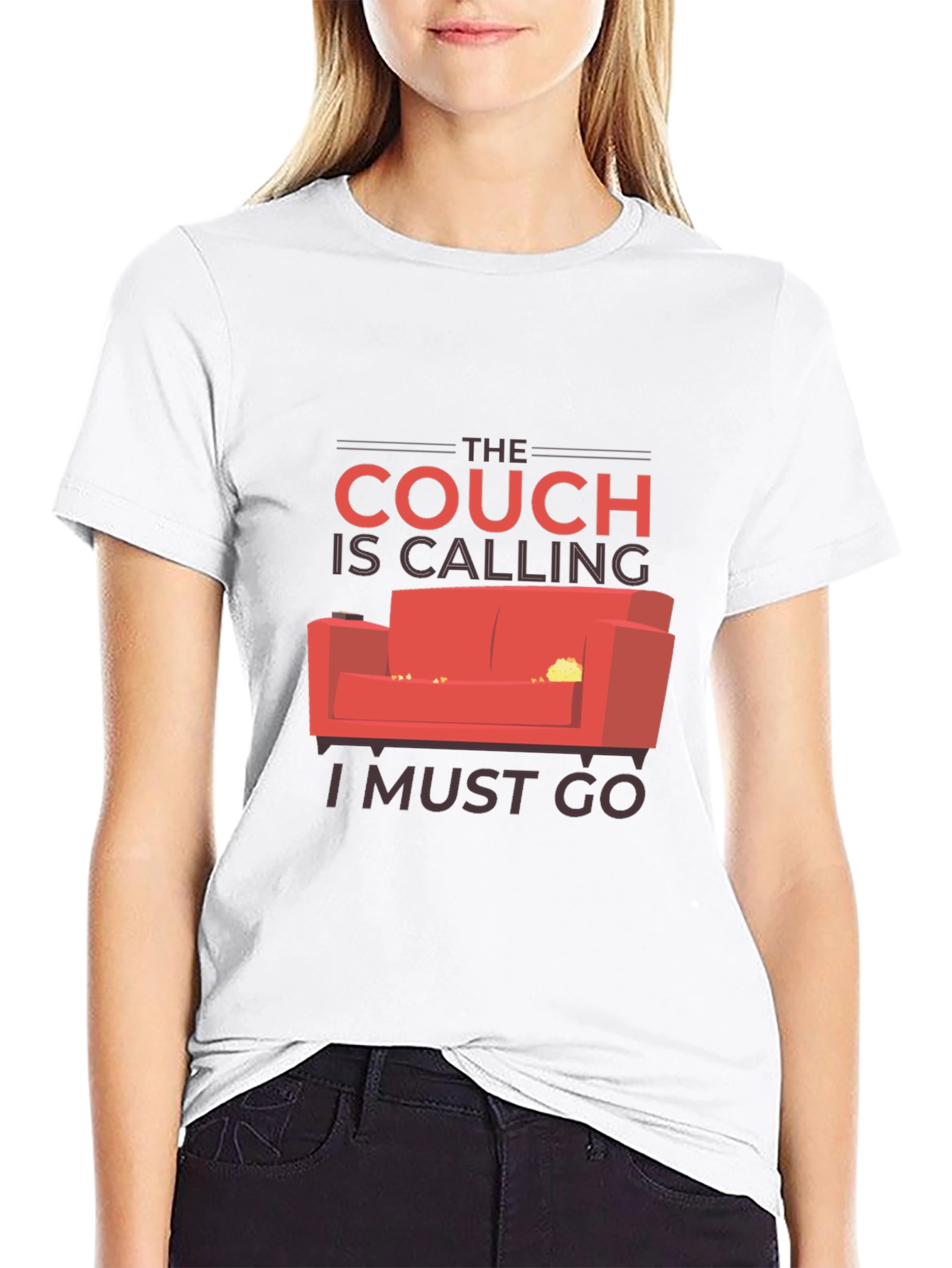 The Couch Is Calling T-Shirt - Comfy Loungewear