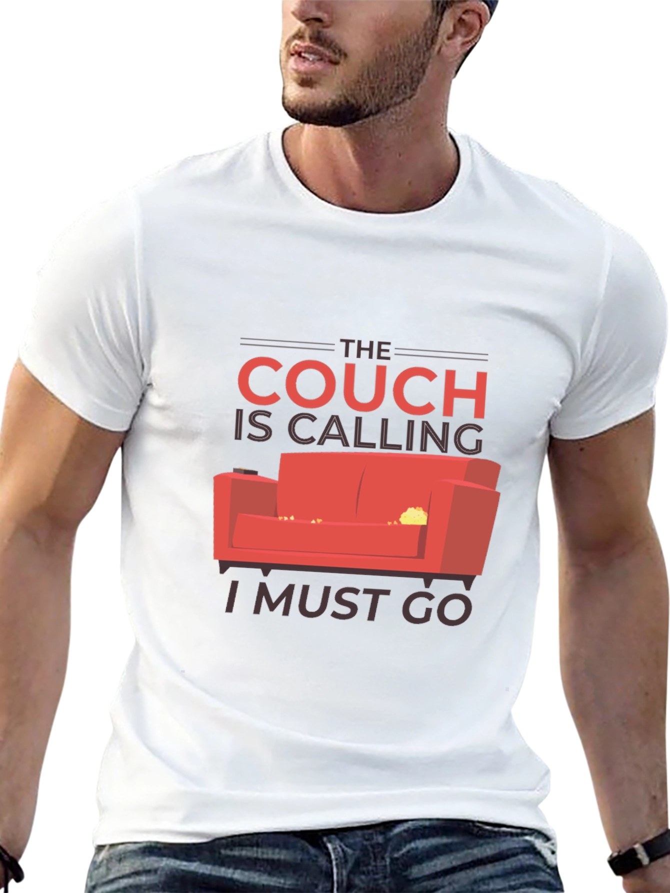 The Couch Is Calling T-Shirt - Comfy Loungewear