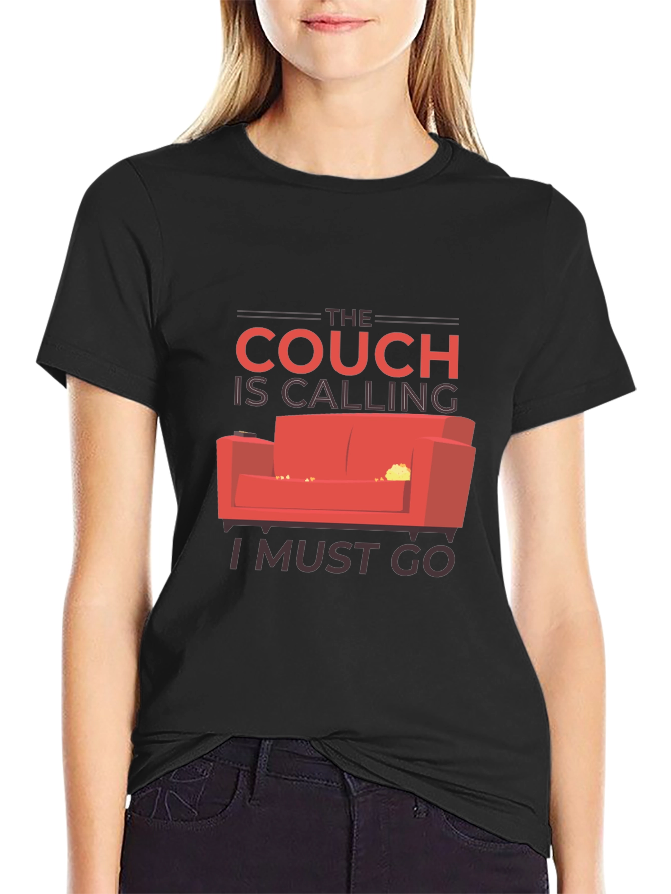 The Couch Is Calling T-Shirt - Comfy Loungewear