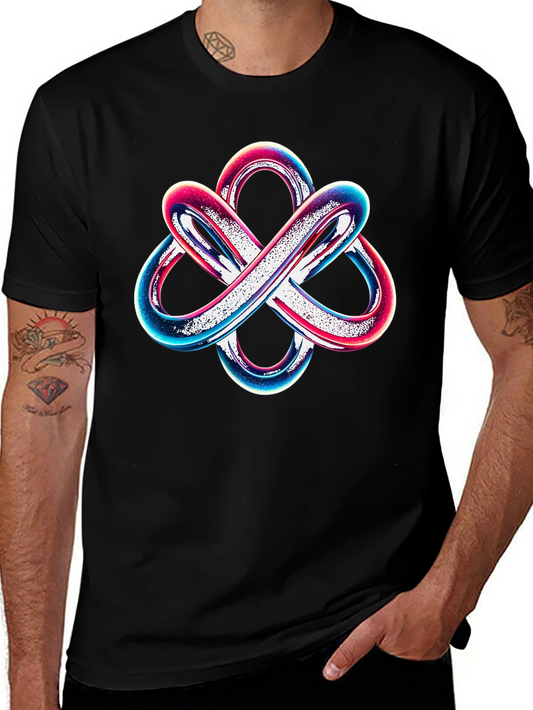 Abstract Knot Graphic Tee - Modern Style