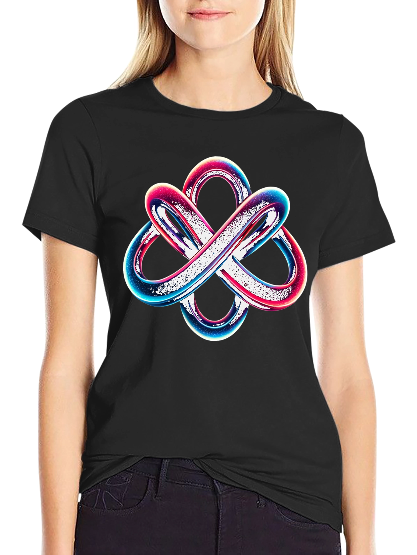 Abstract Knot Graphic Tee - Modern Style