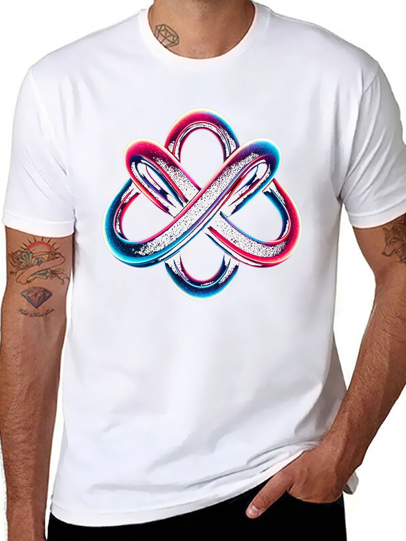 Abstract Knot Graphic Tee - Modern Style