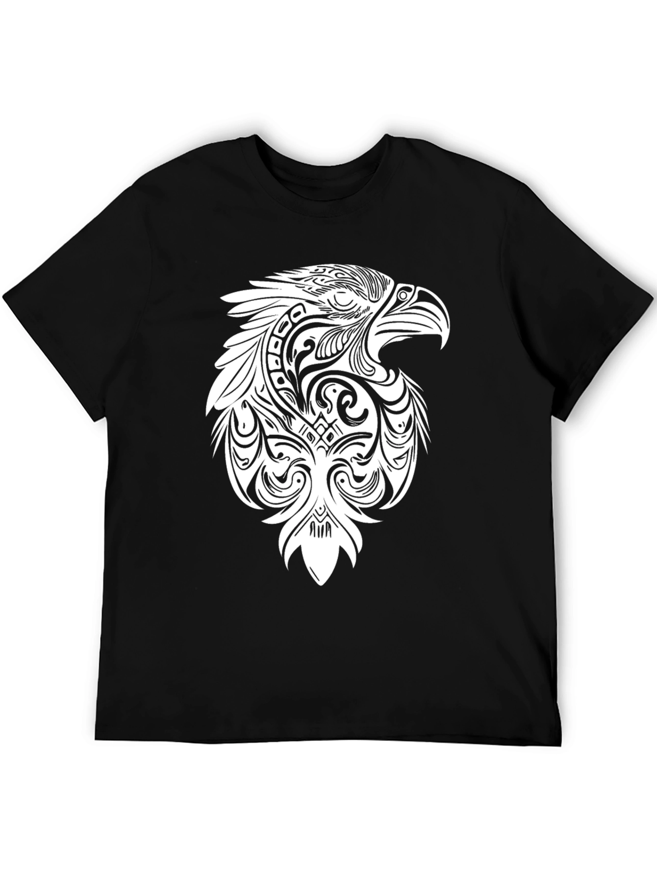 Tribal Eagle Graphic Black T-Shirt