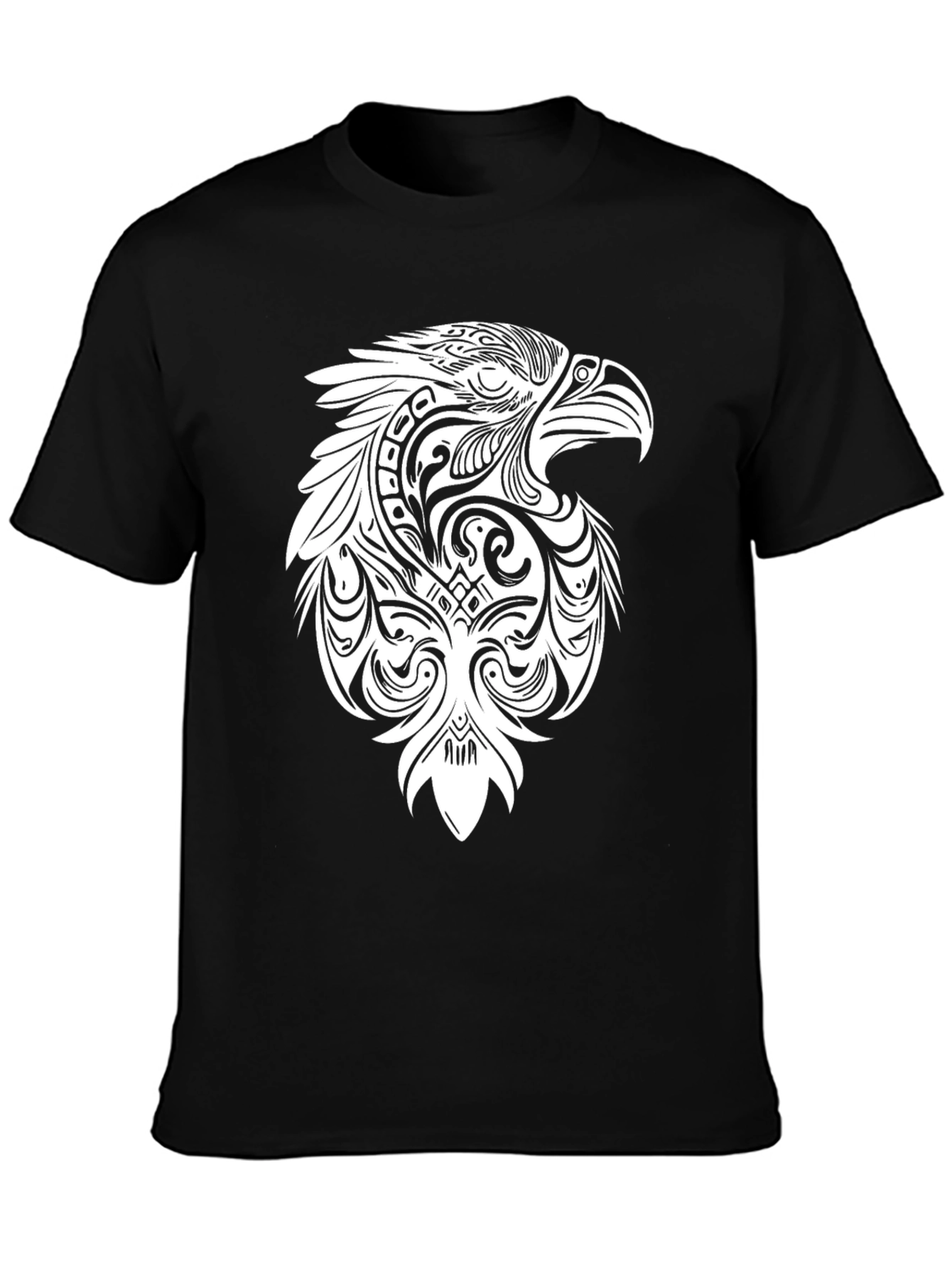 Tribal Eagle Graphic Black T-Shirt