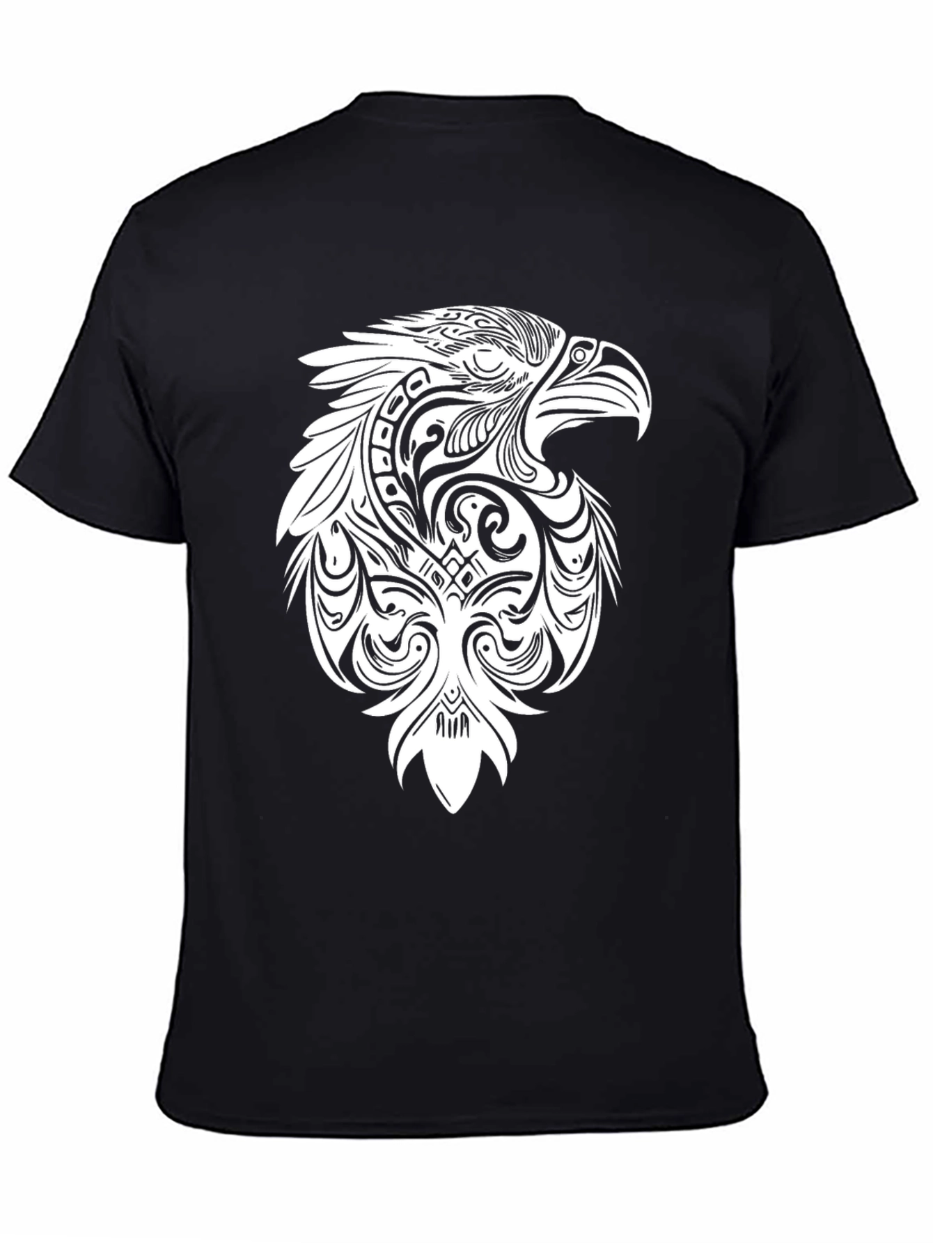 Tribal Eagle Graphic Black T-Shirt