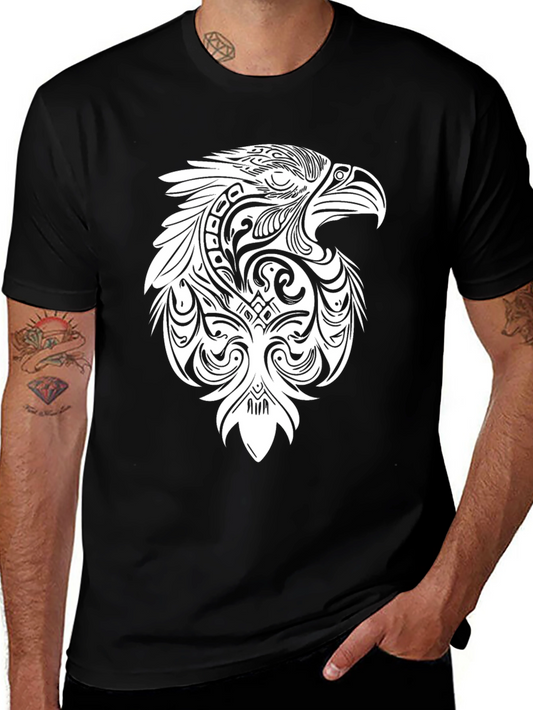Tribal Eagle Graphic Black T-Shirt