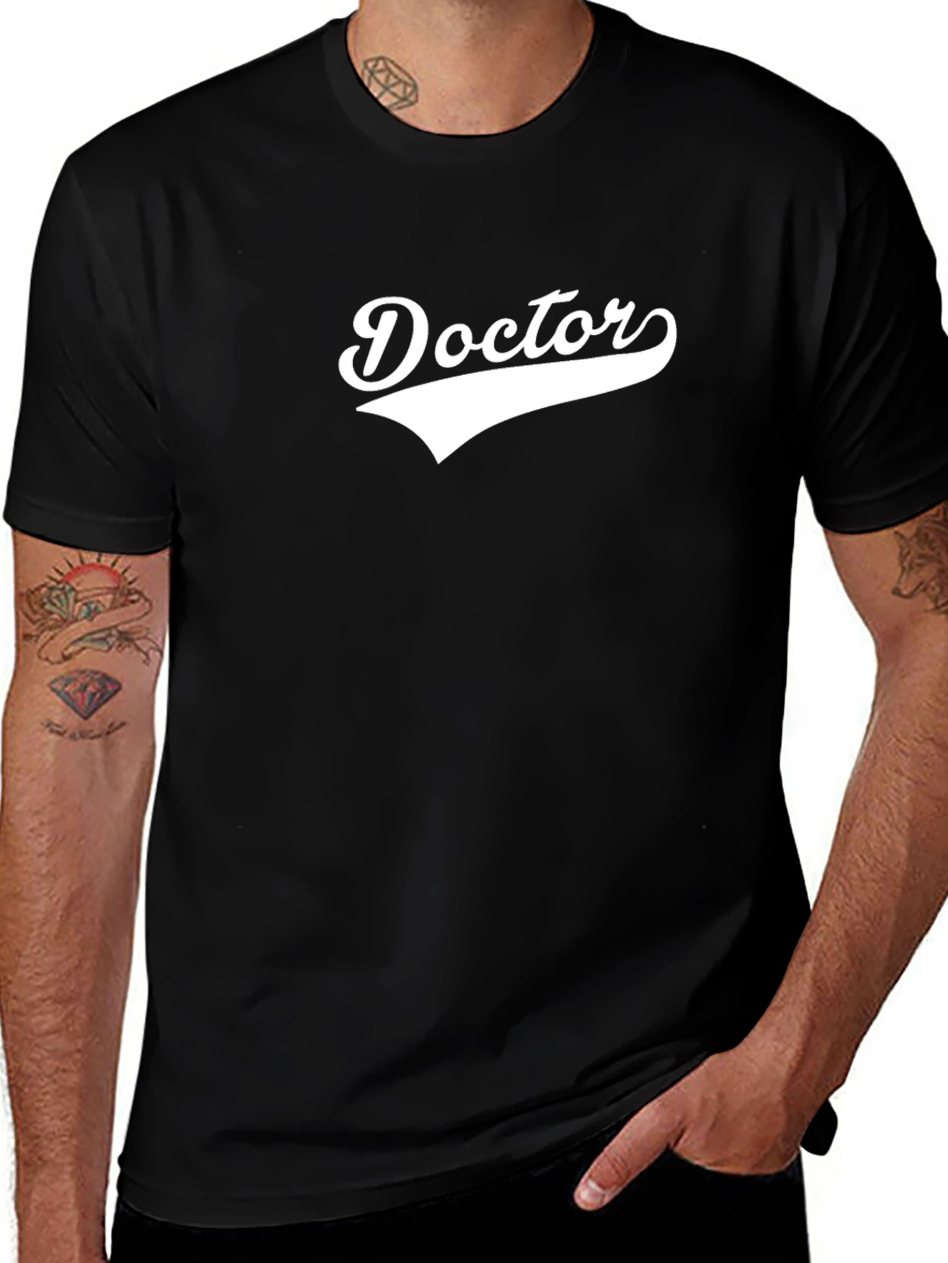 Doctor Graphic Print Crew Neck T-Shirt