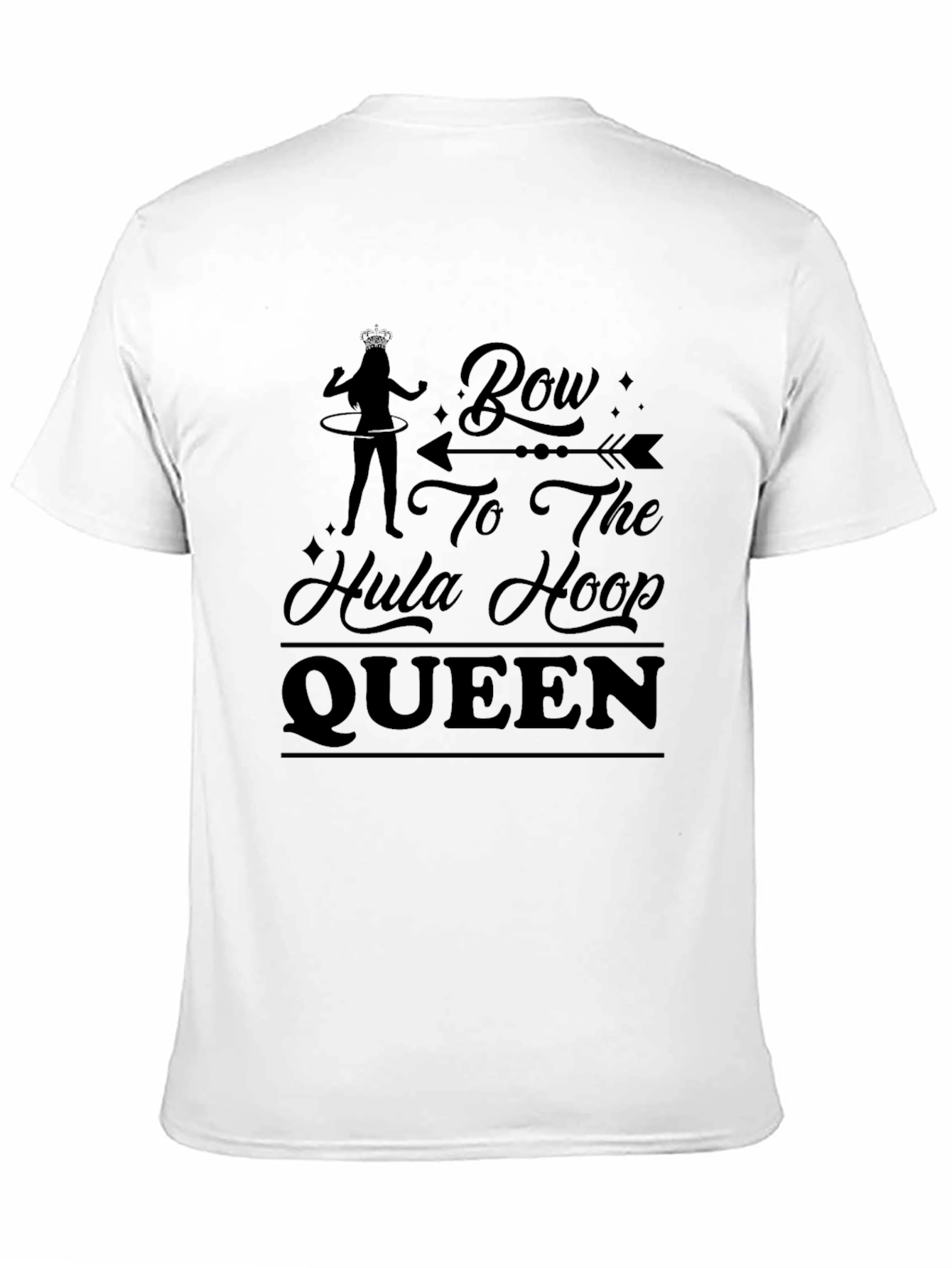 Bow to the Hula Hoop Queen Black T-Shirt