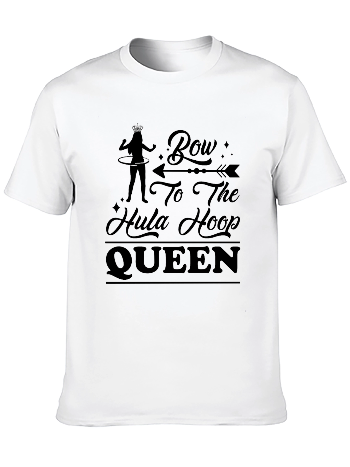 Bow to the Hula Hoop Queen Black T-Shirt