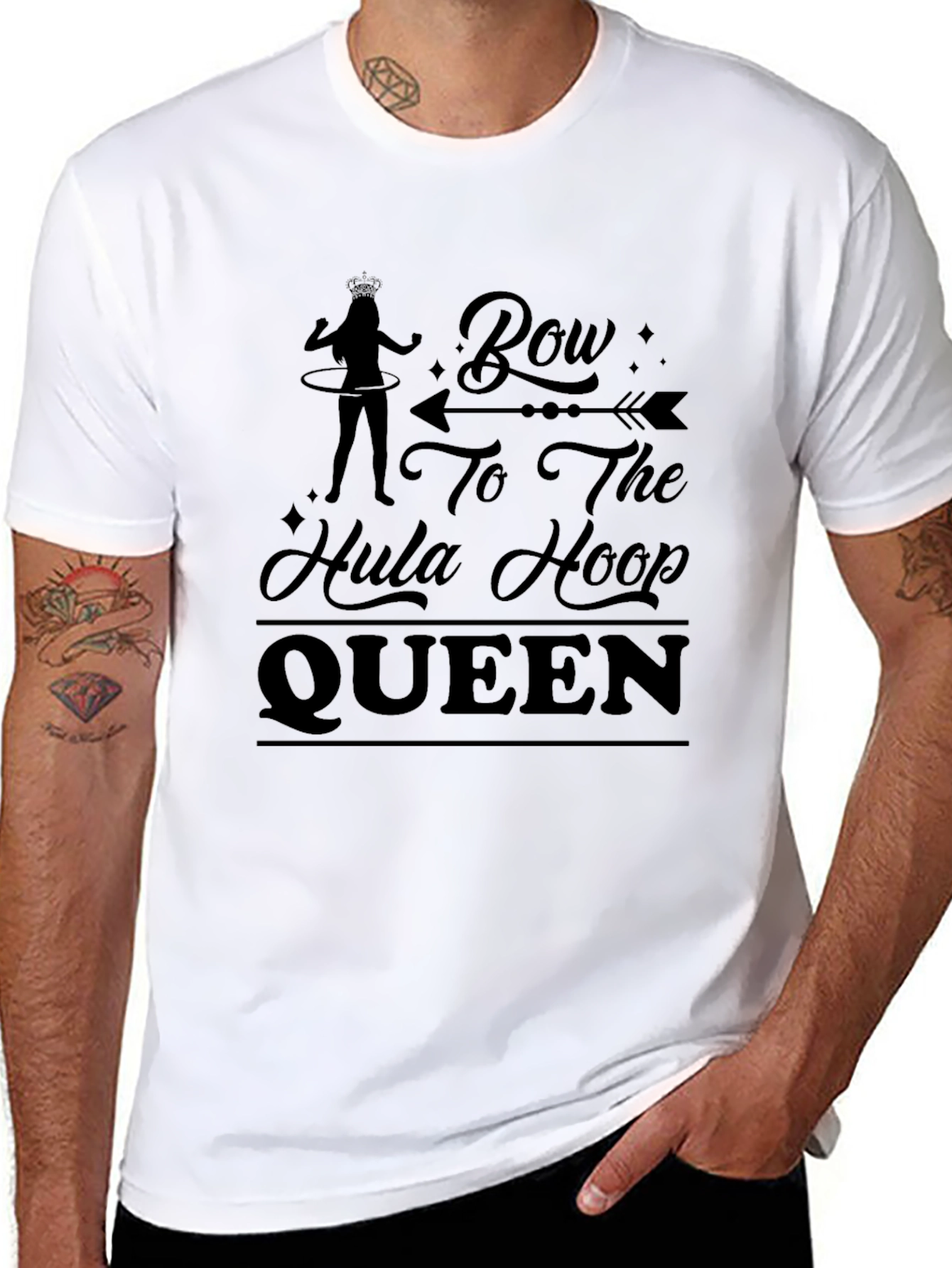 Bow to the Hula Hoop Queen Black T-Shirt