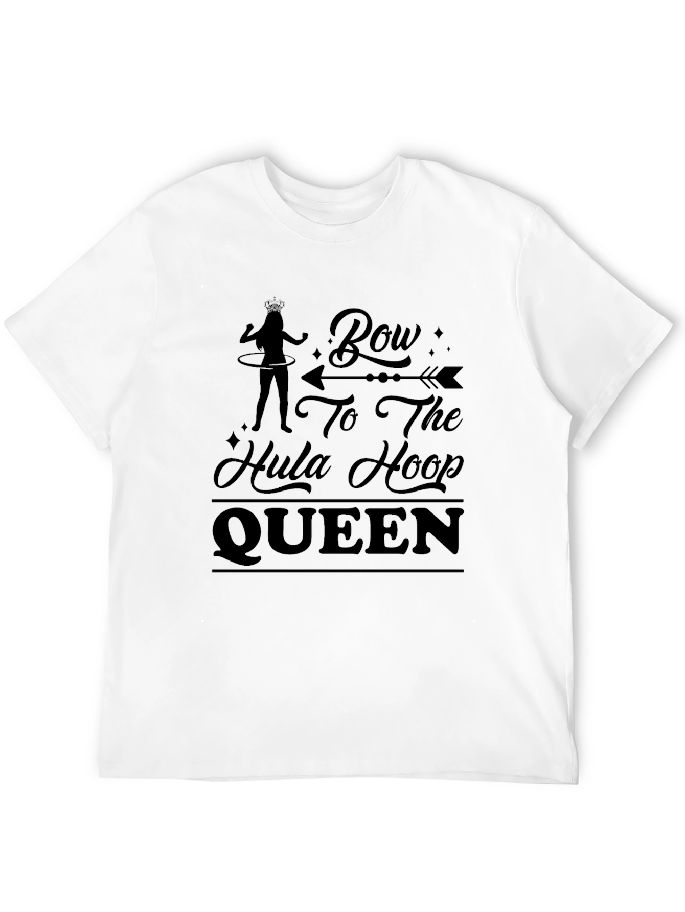 Bow to the Hula Hoop Queen Black T-Shirt