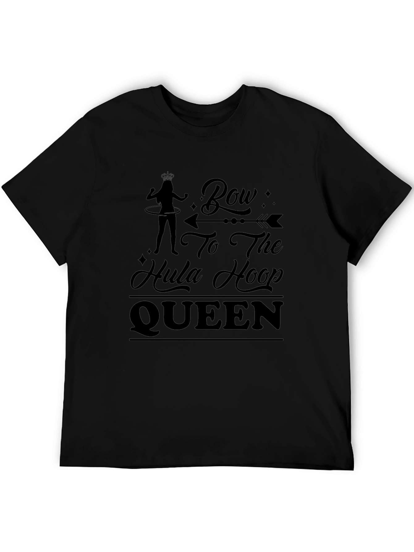 Bow to the Hula Hoop Queen Black T-Shirt